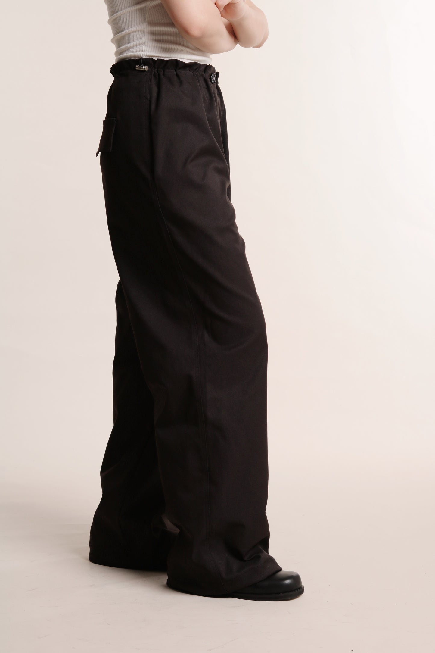 Delia Gathered Pants (Black)