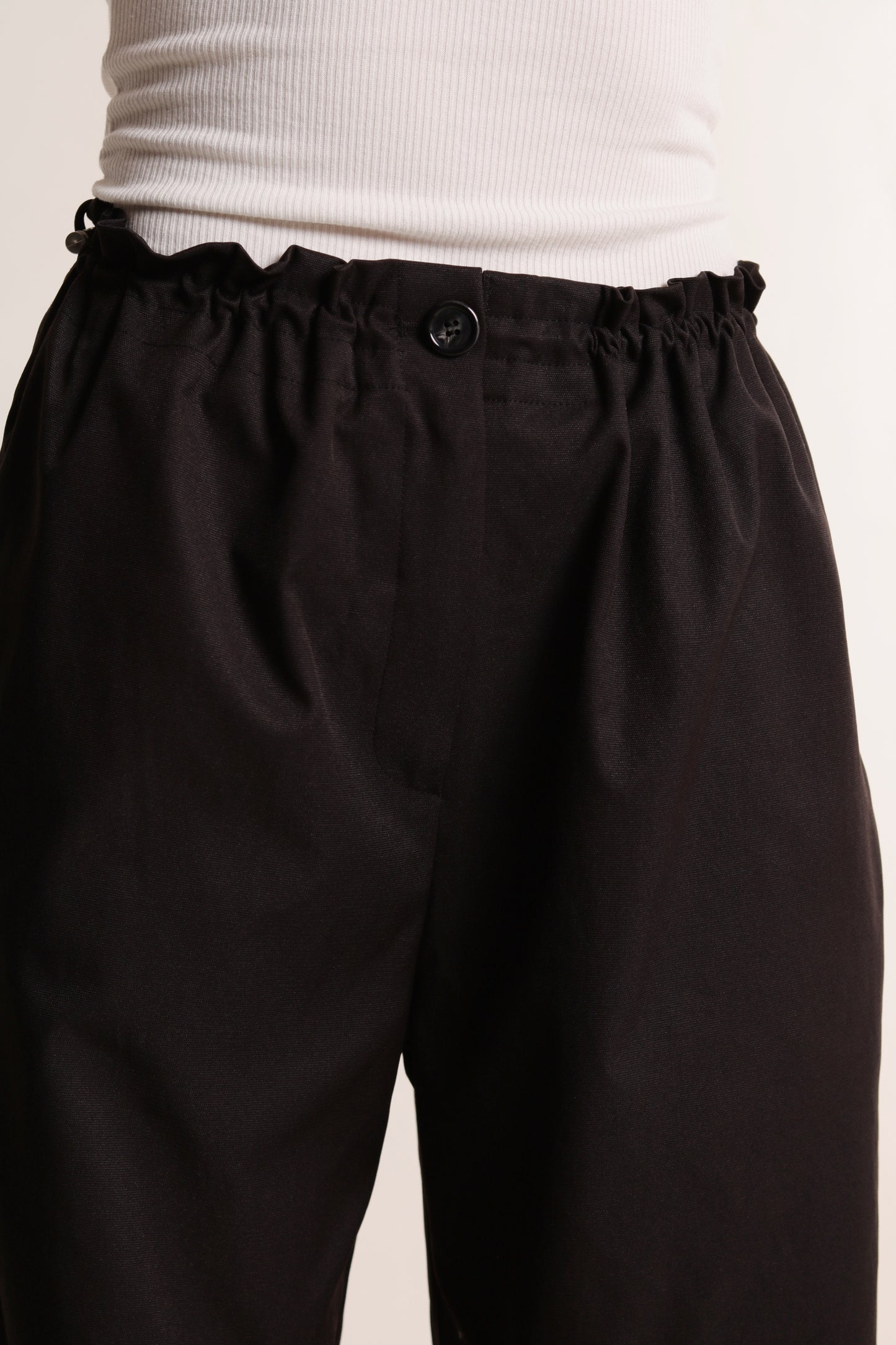 Delia Gathered Pants (Black)