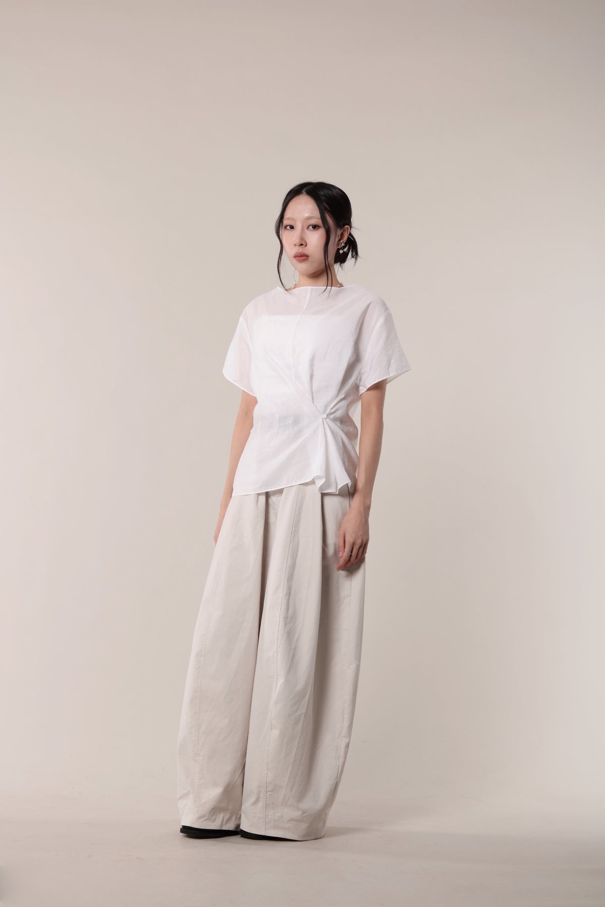 Asymmetric Twist Top (White)