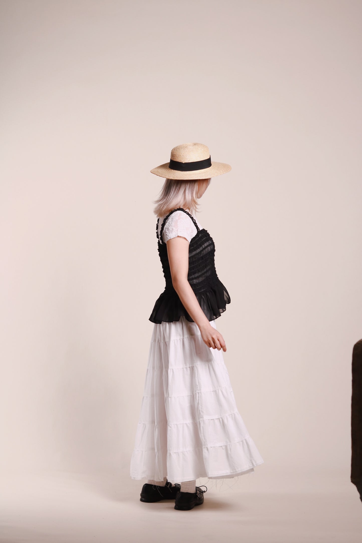 Doll Gathered Top (Black)