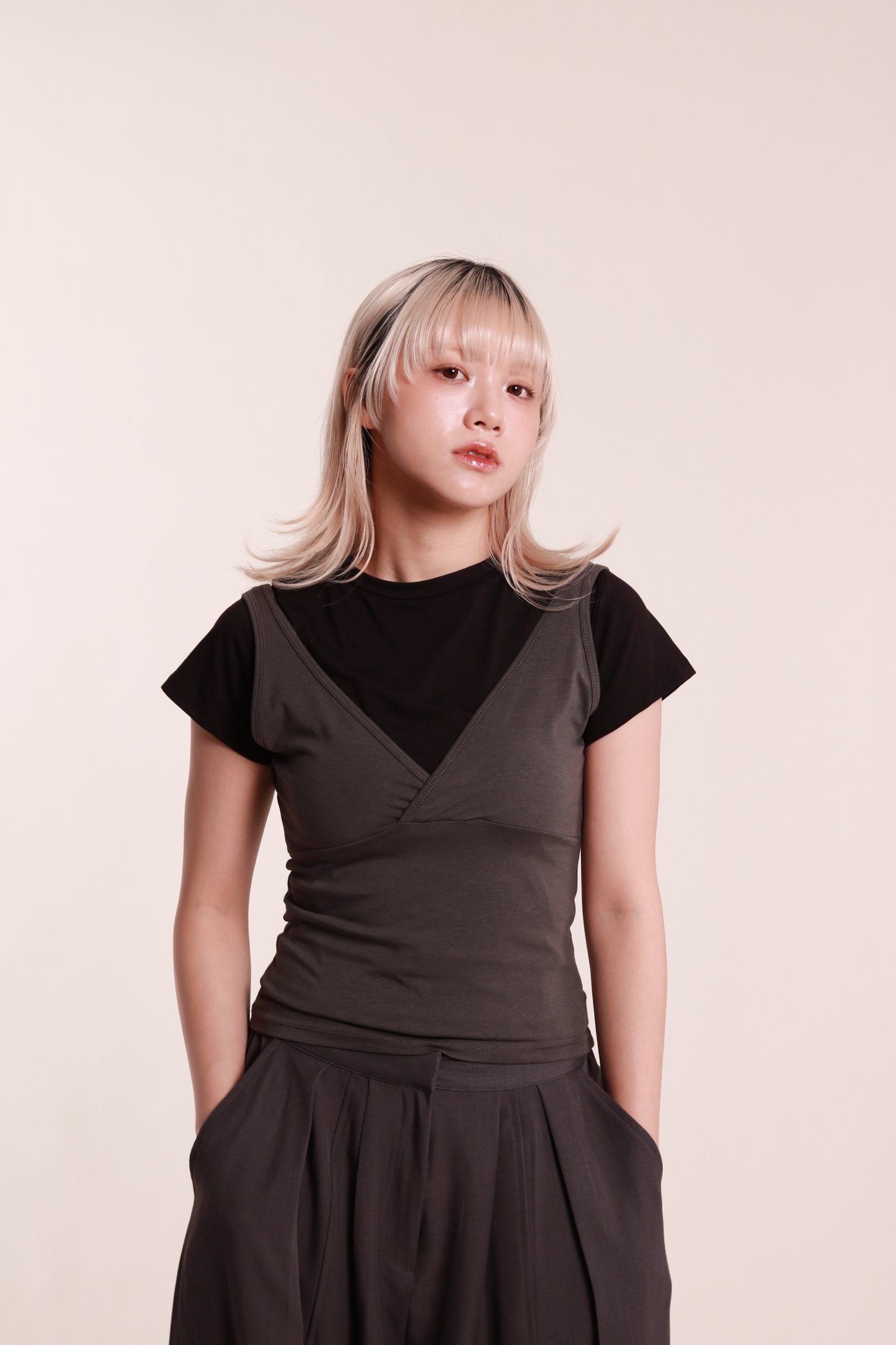 Lyla Tee Set (Charcoal)