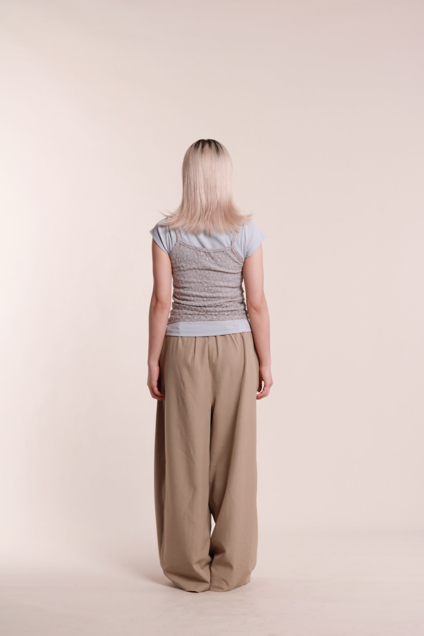 Mesh Sleeveless Top (Grey)