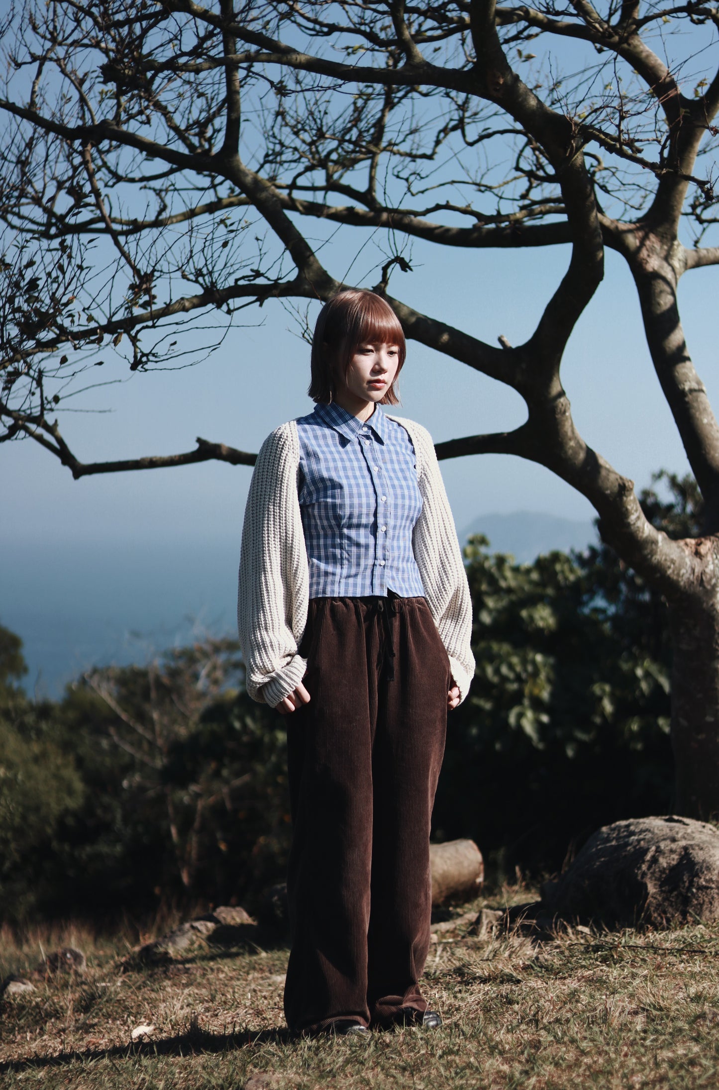 Puff Sleeve Cardigan (Ivory)