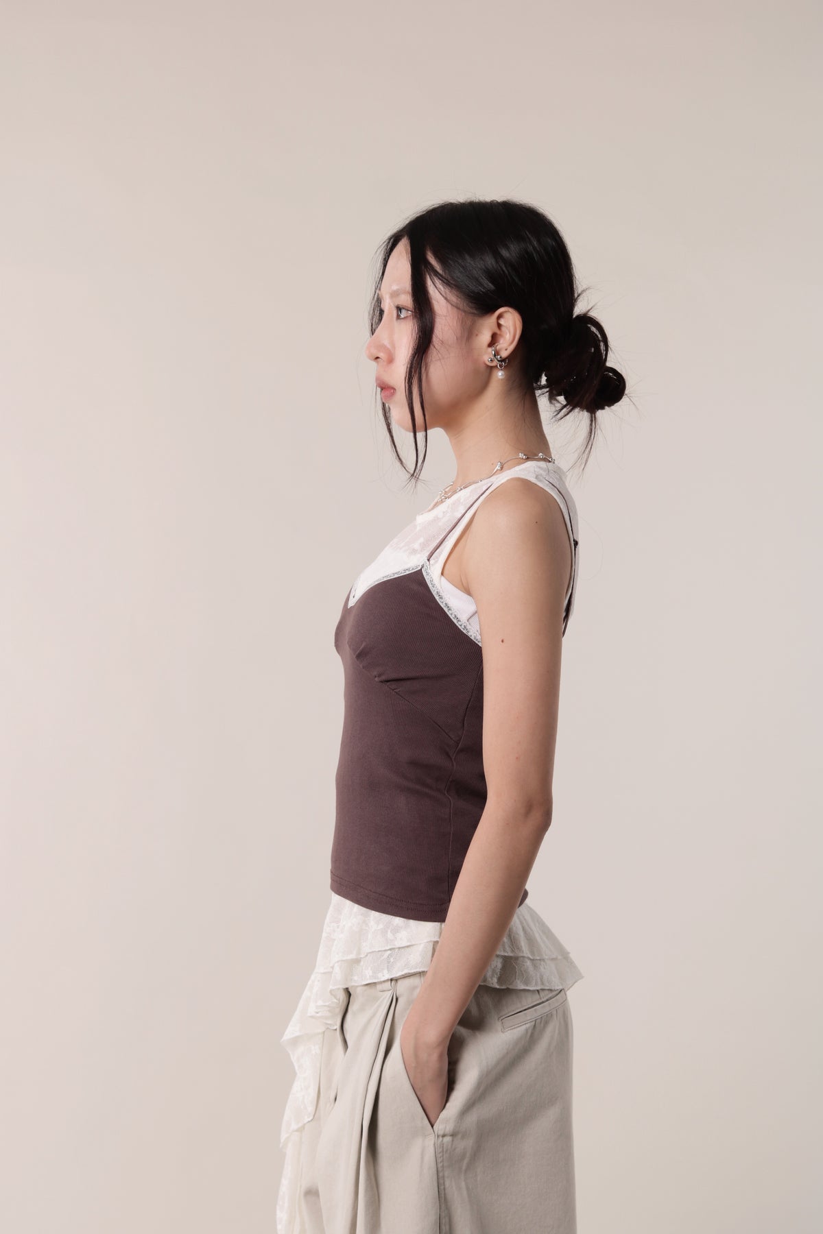 Lace Cami (Brown)