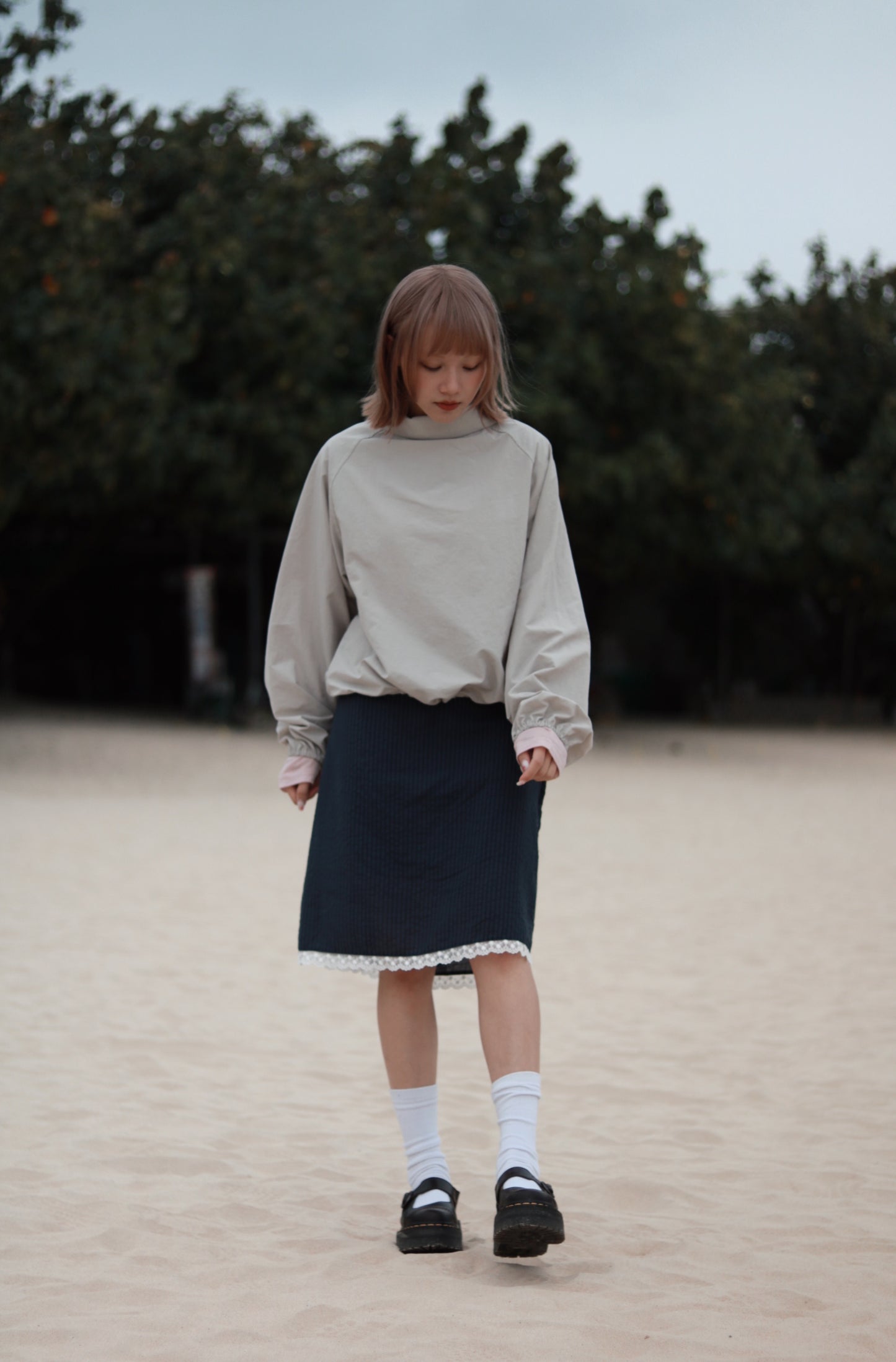 Funnel Neck Top (Grey)