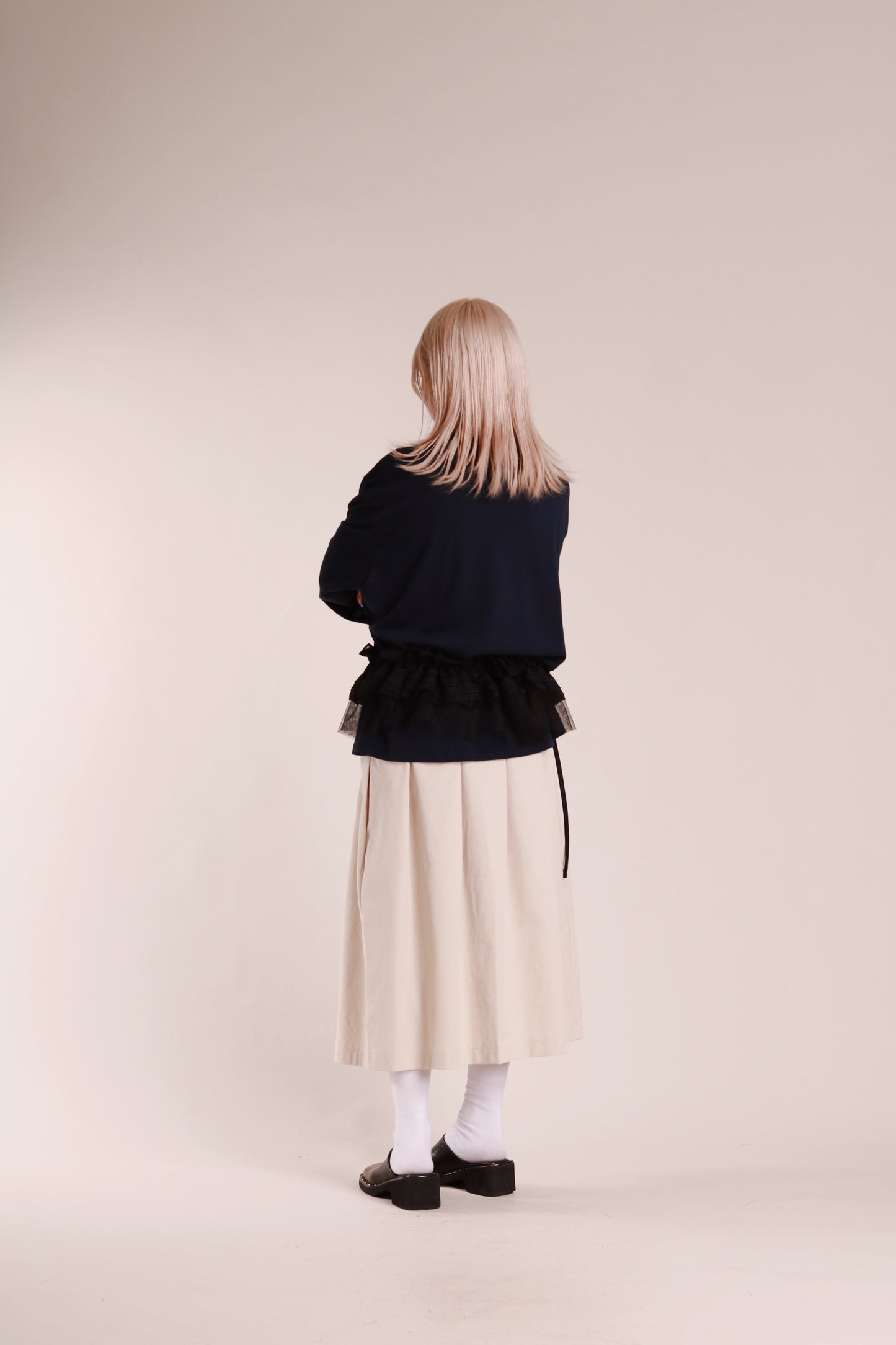 Doll Buckle Skirt (Beige)