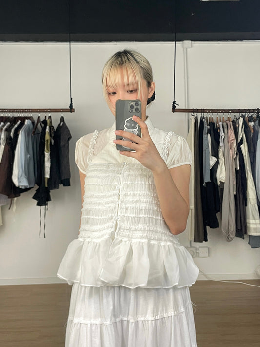 Doll Gathered Top (White)