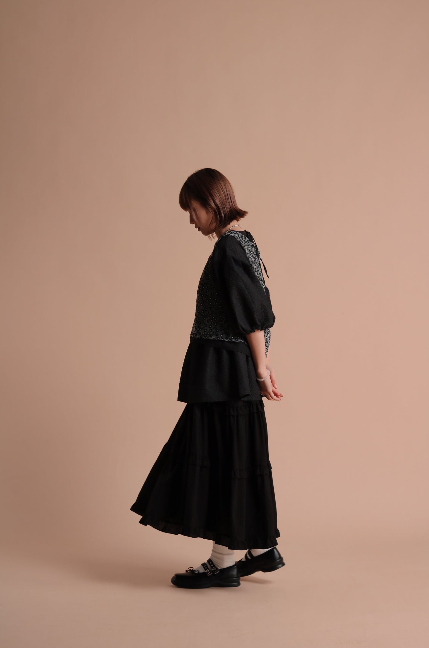 Alva Ruffle Dress (Black)