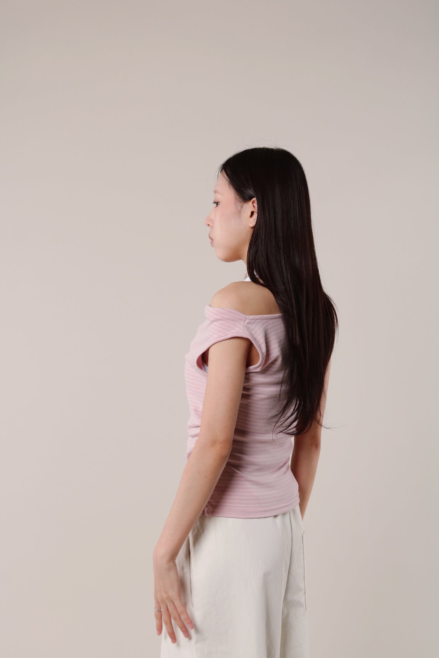 Lazy Striped Top (Pink)