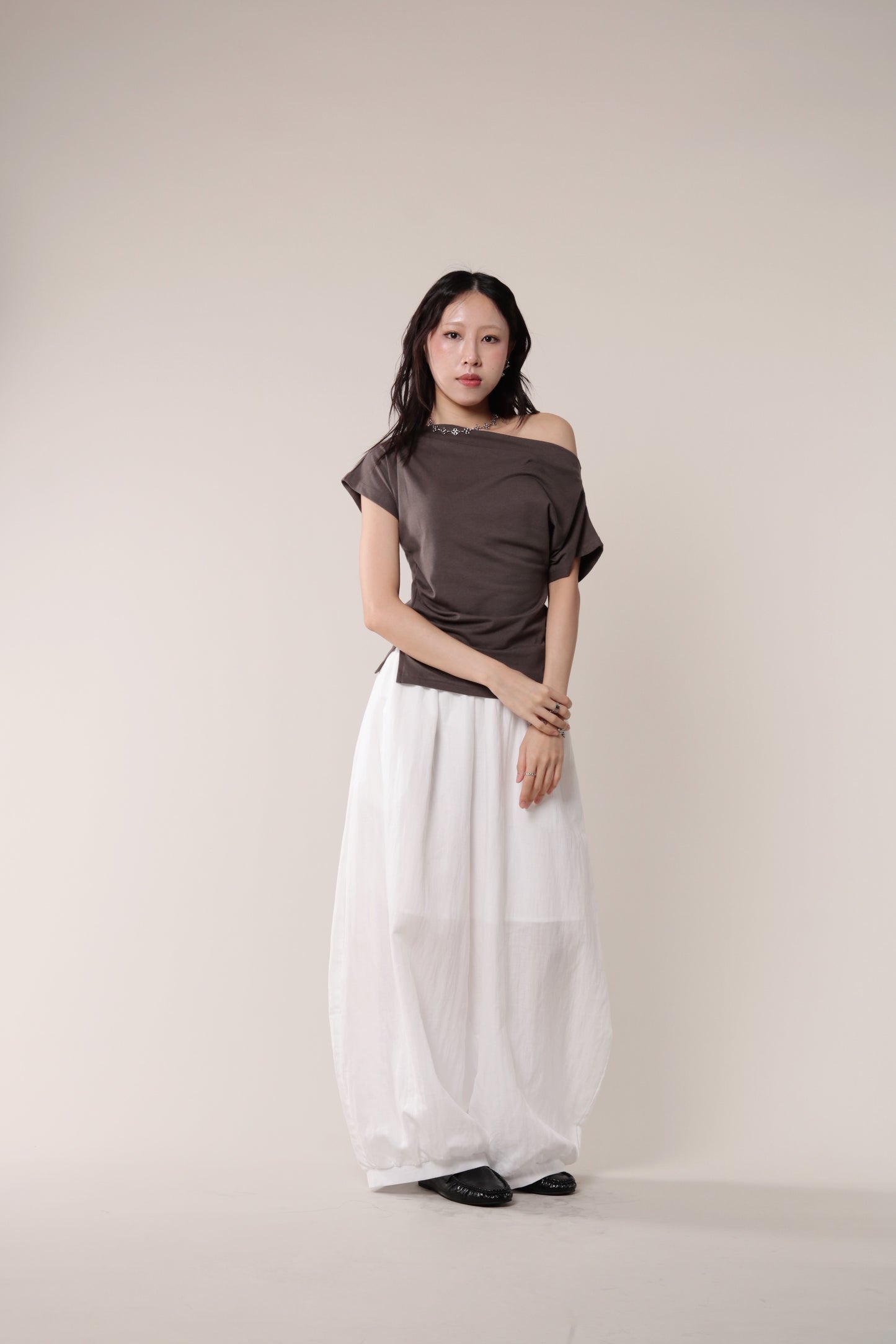 Linen Bubble Pants (White)