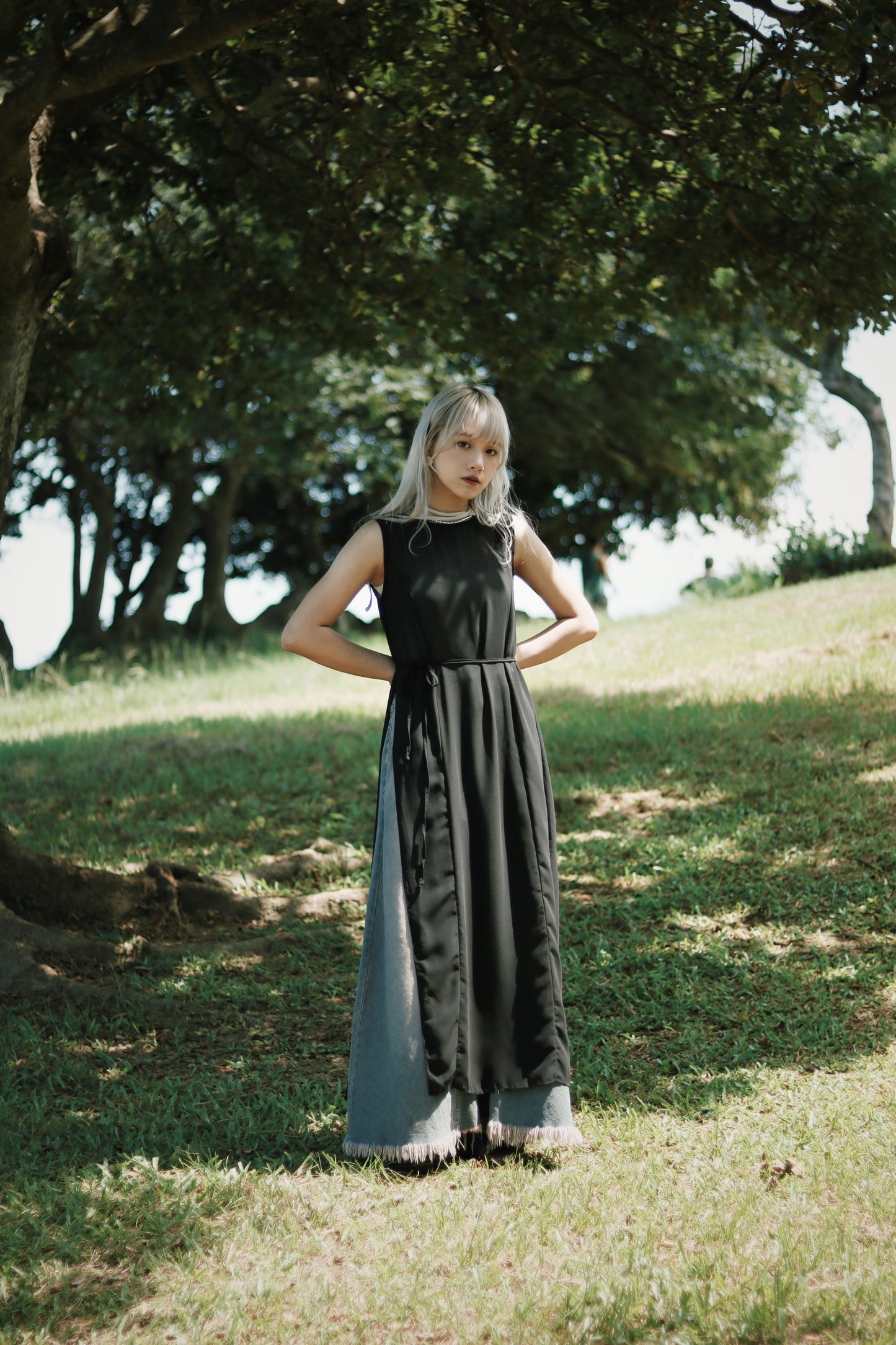 Double Slit Dress (Black)