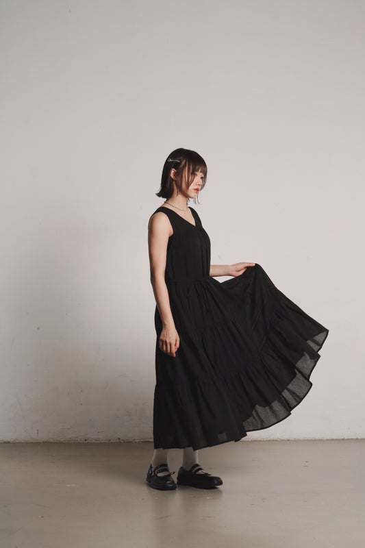 Doll Tiered Dress (Black)