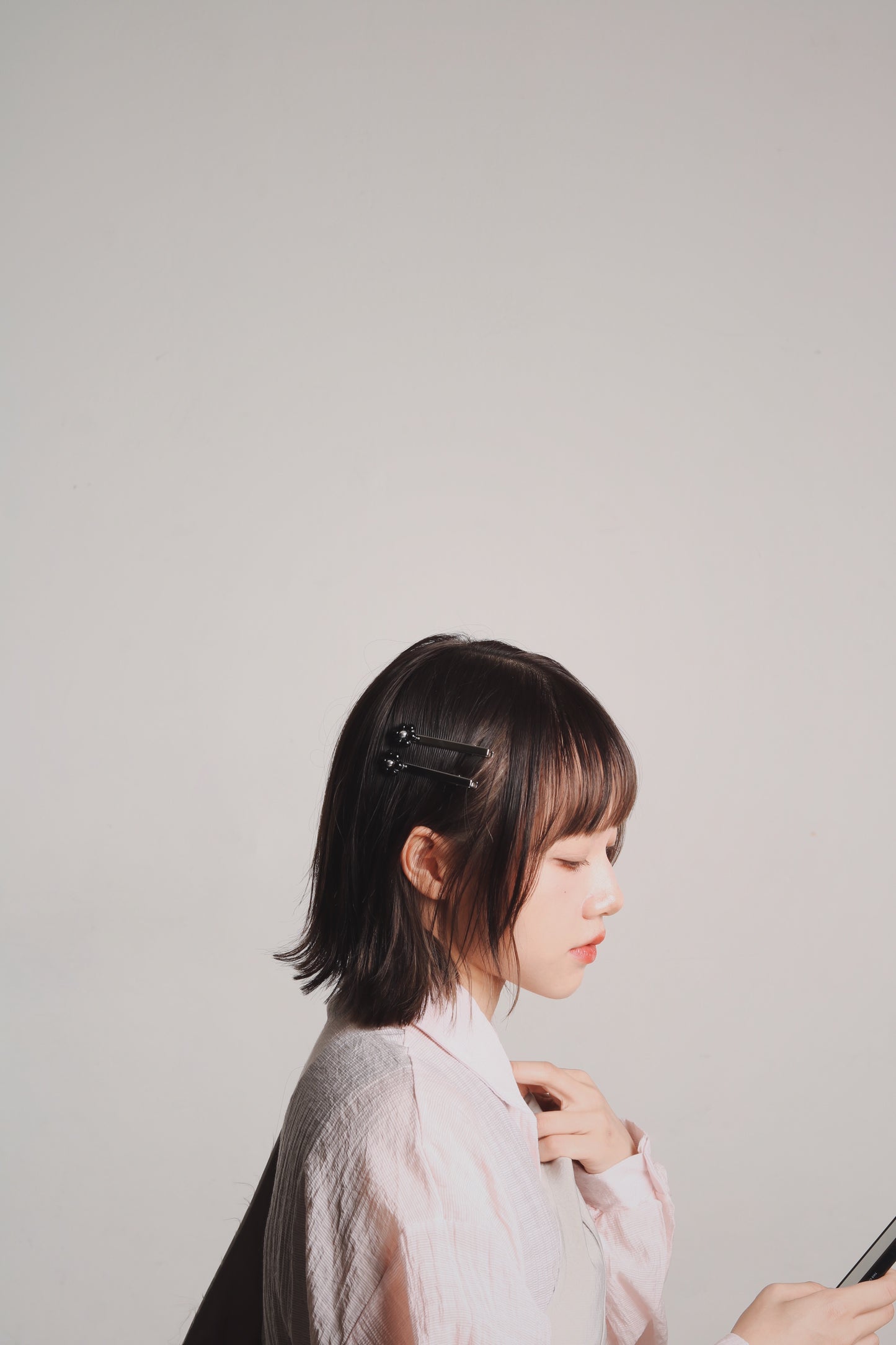 Flower Hair Pin Set (Black/Silver)