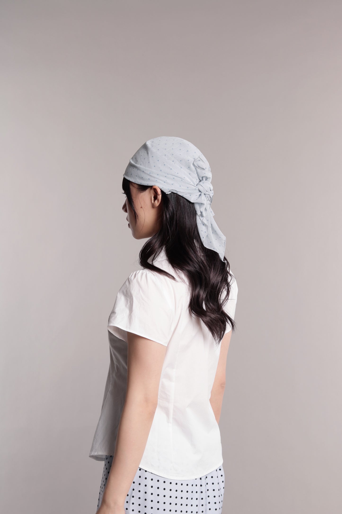 Polka Dot Scarf (Sky)
