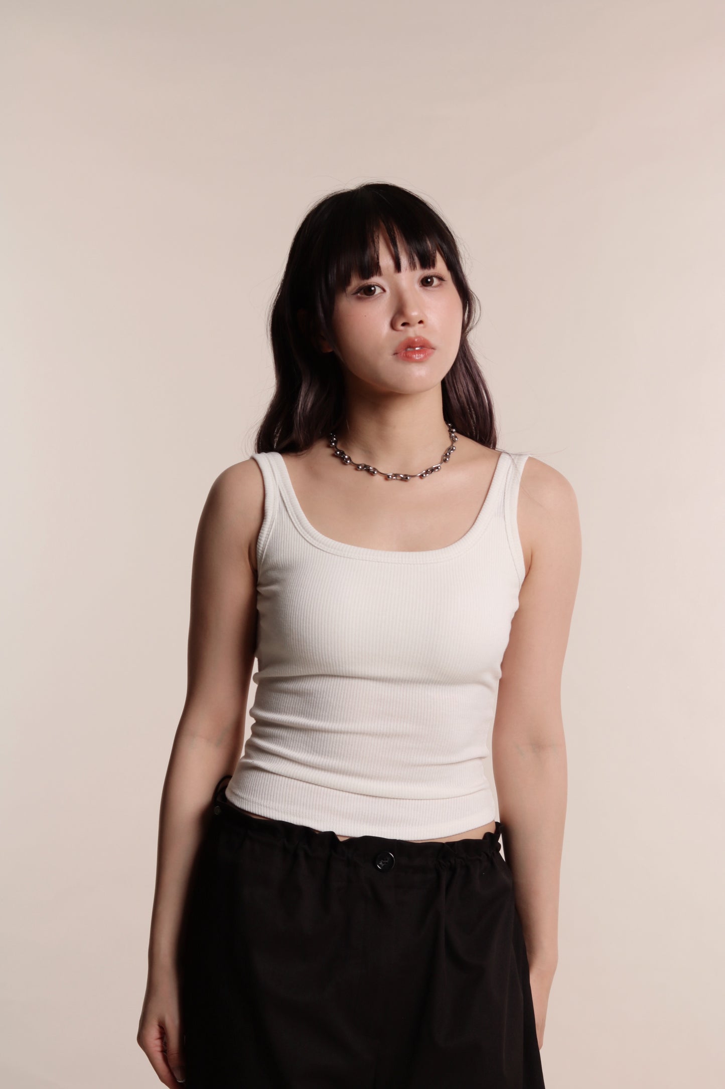 Square Neck Bra Top (White)