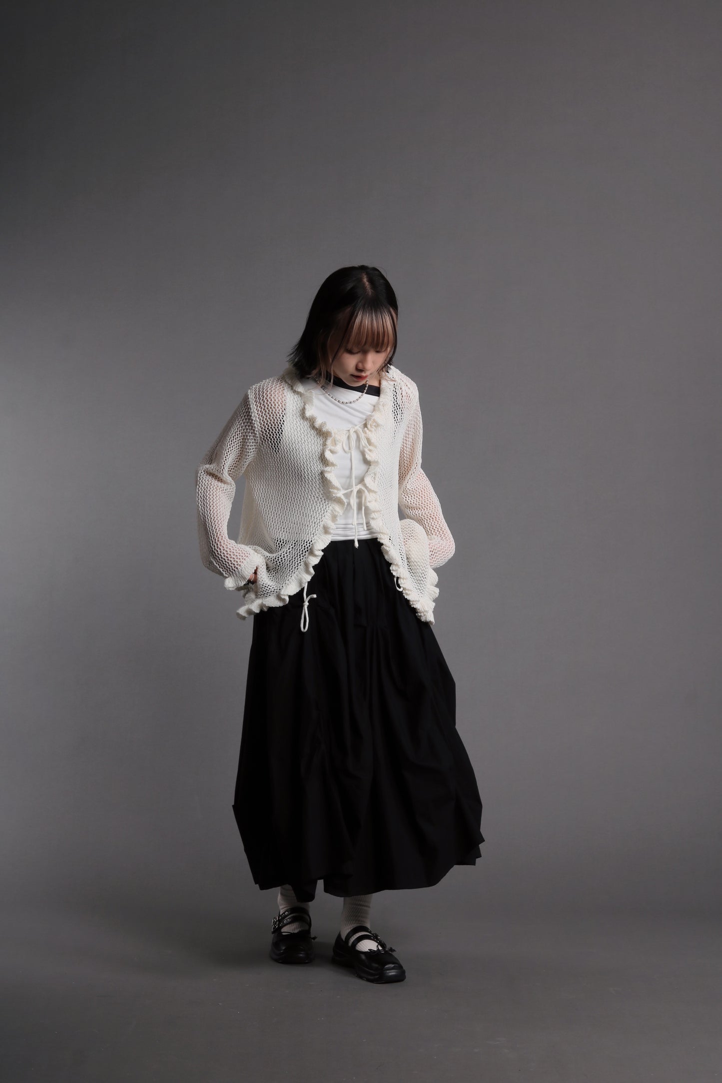 Doll Gathered Skirt (Black)