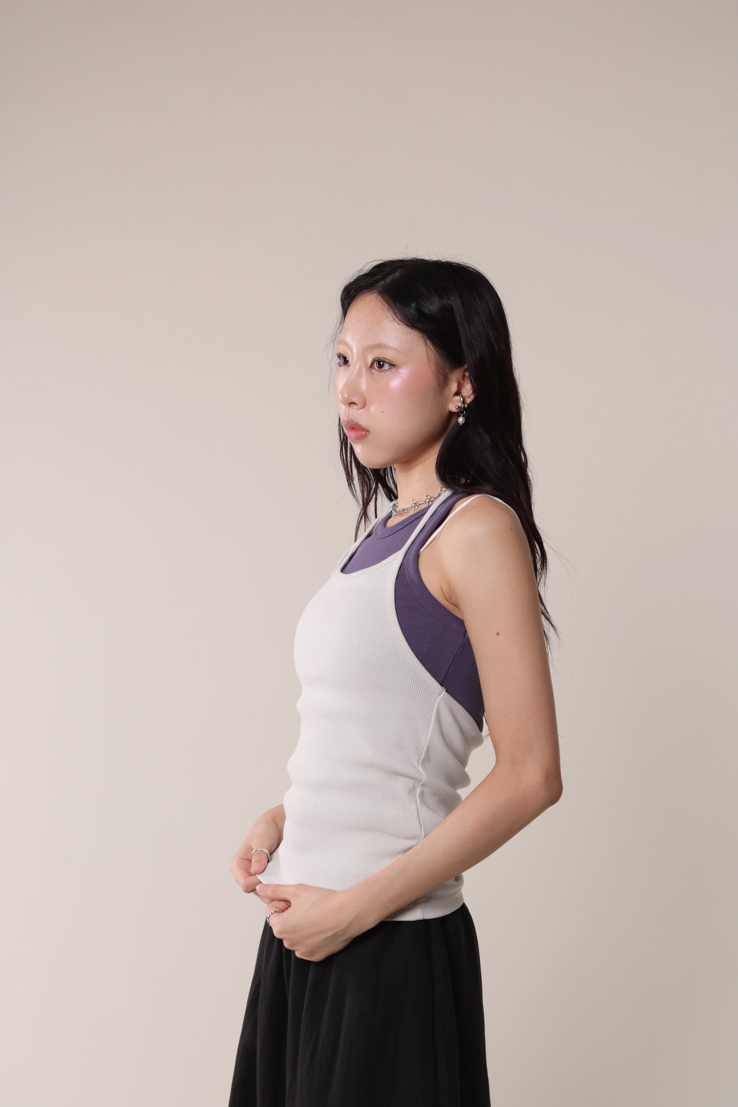 Slim Halter Top (Grey)