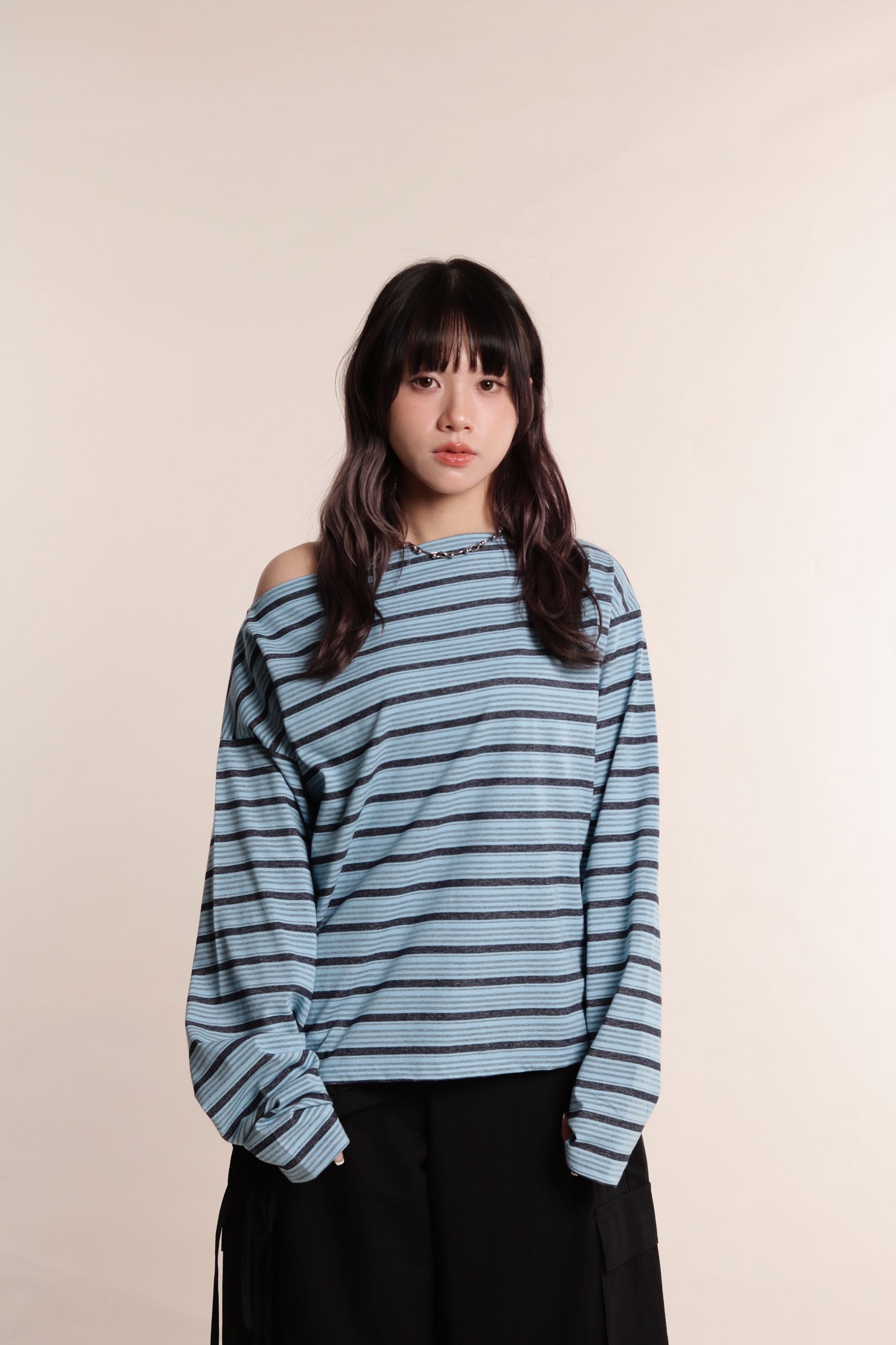 Oversized Stripe Top (Blue)