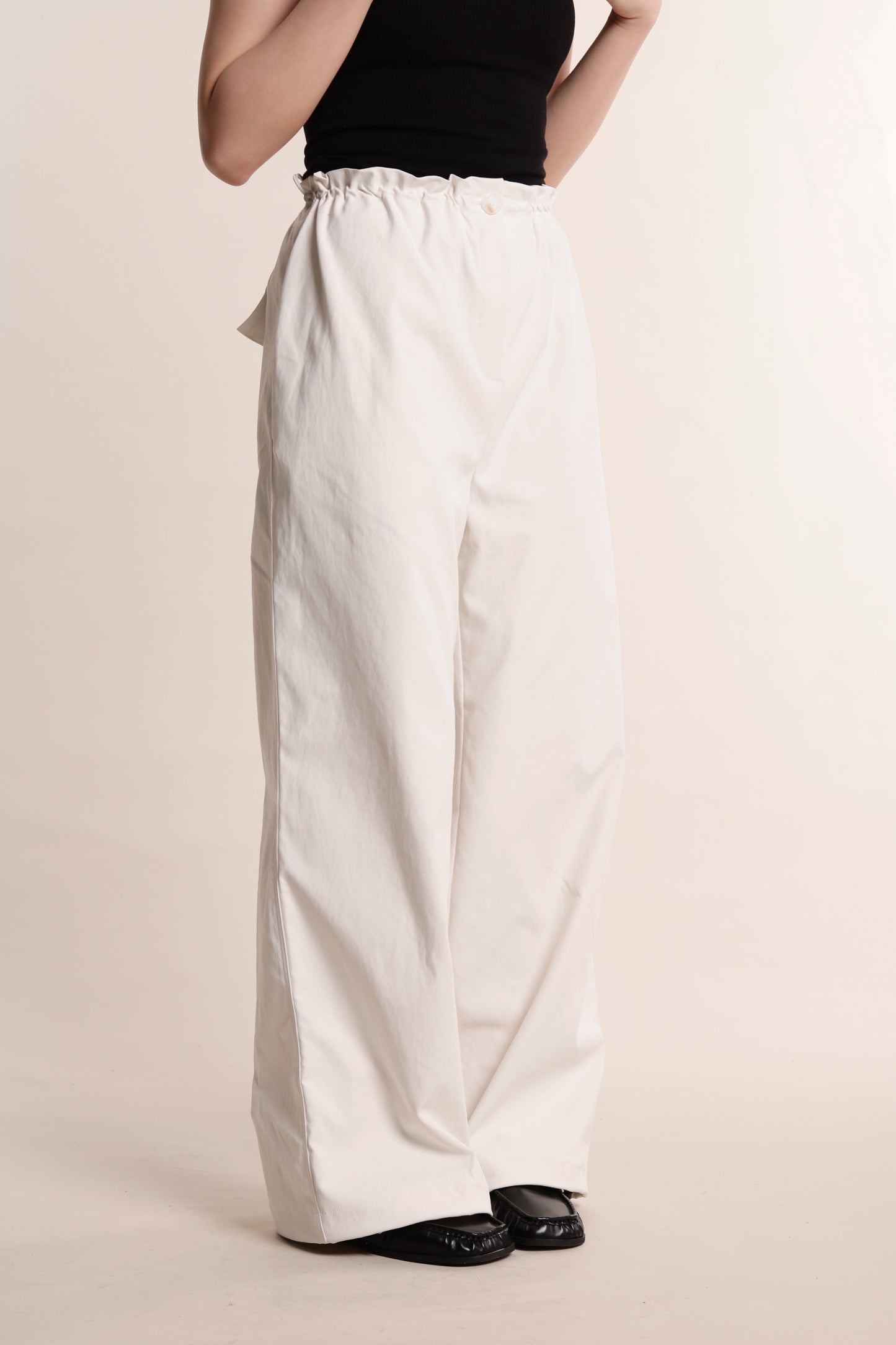 Delia Gathered Pants (Ivory)
