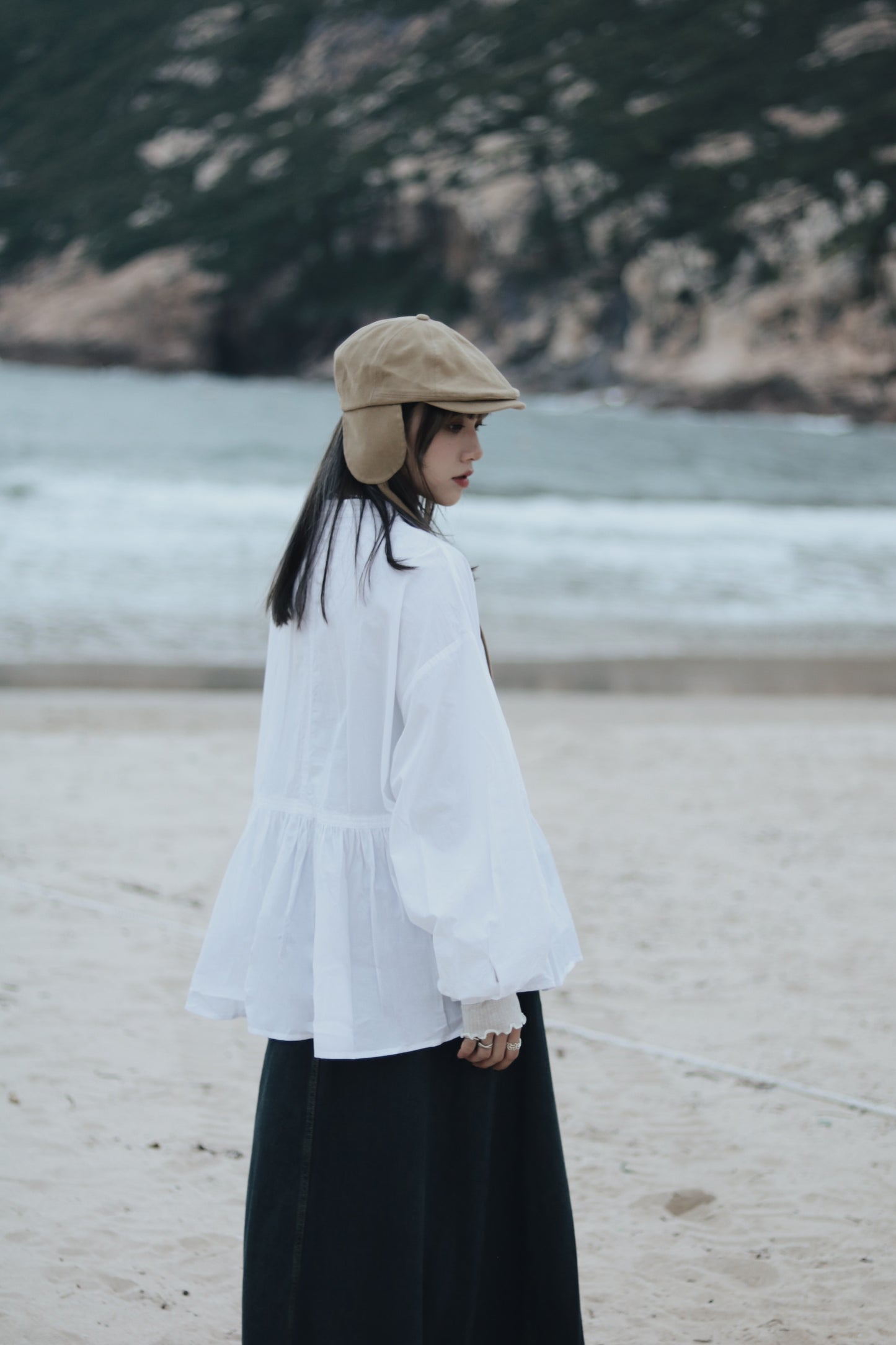 Snoopy Hat (Beige/Black/White)