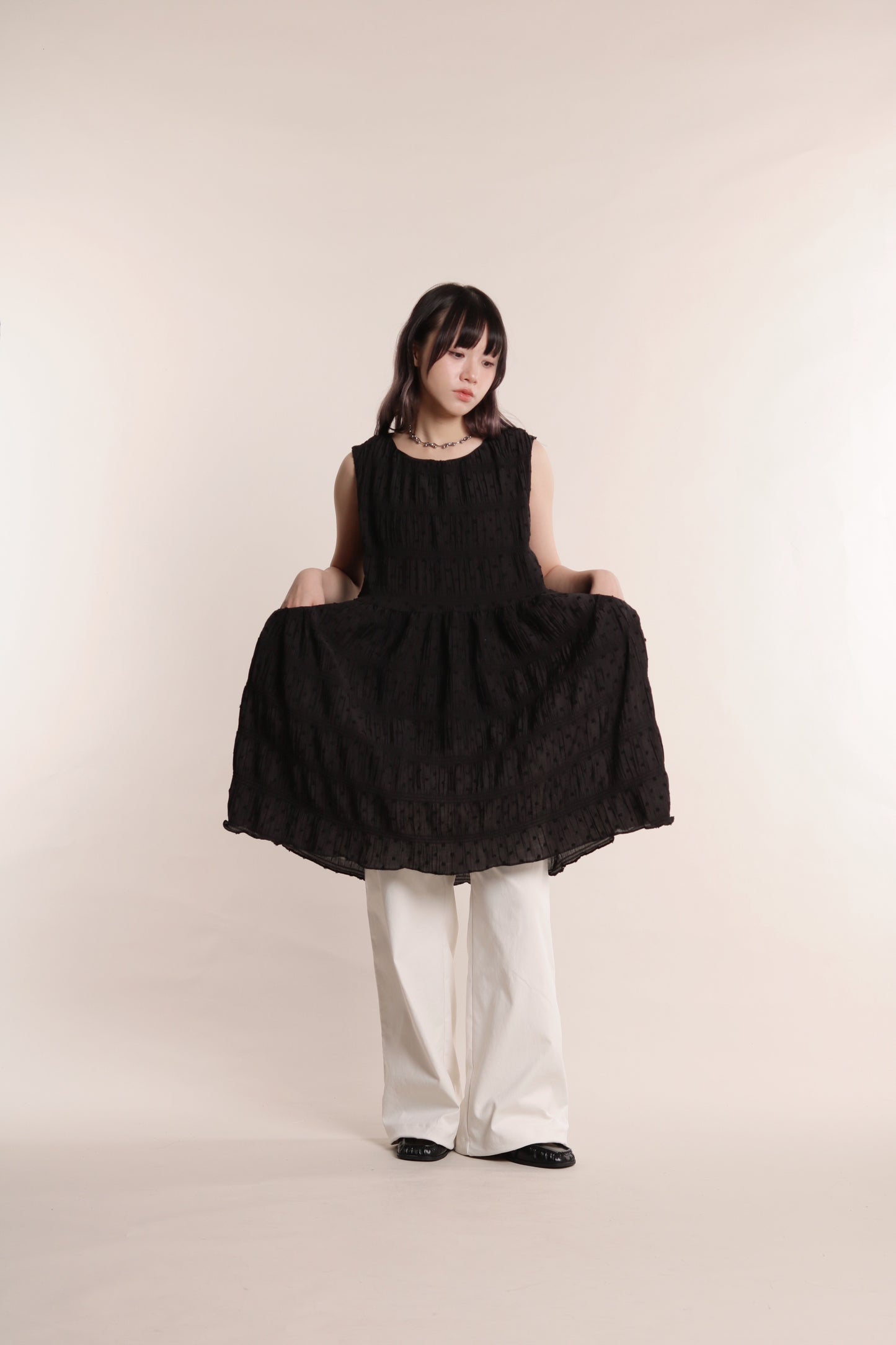 Delia Gathered Pants (Ivory)