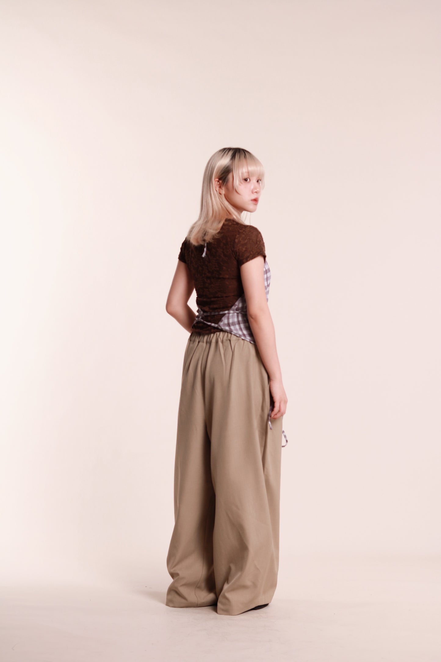 Checkered Halter Top (Purple)