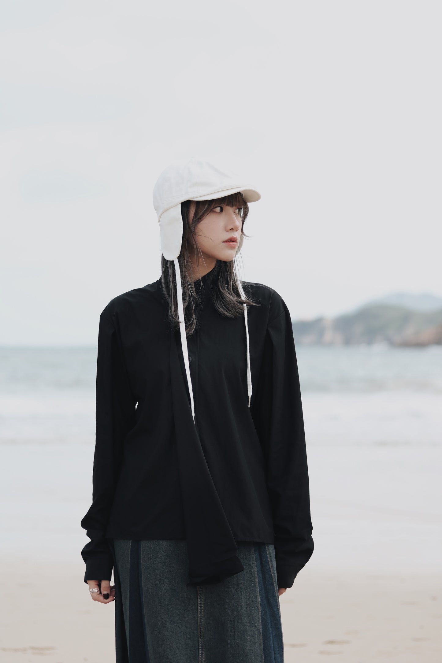 Snoopy Hat (Beige/Black/White)