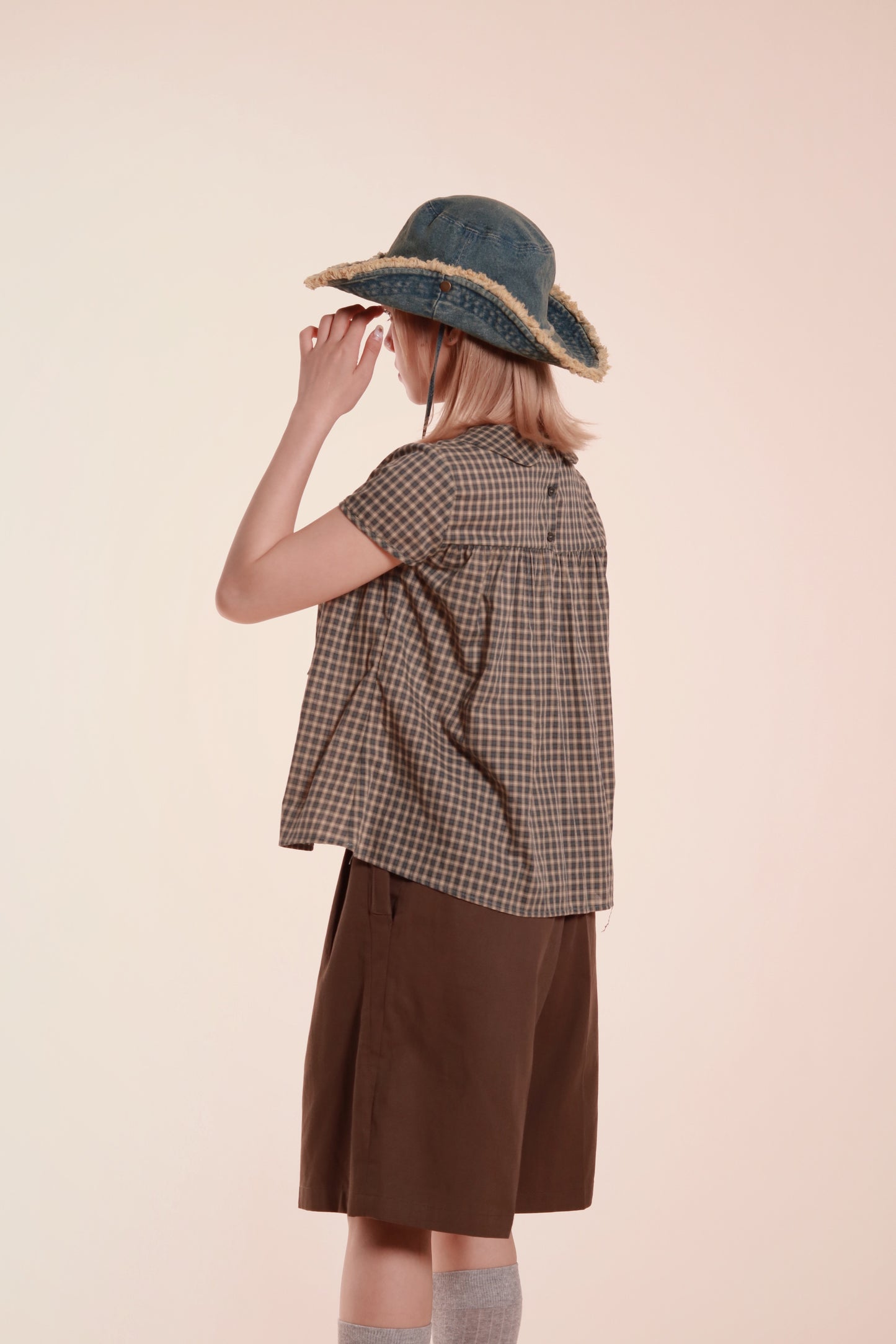 Doll Bow Blouse (Beige)