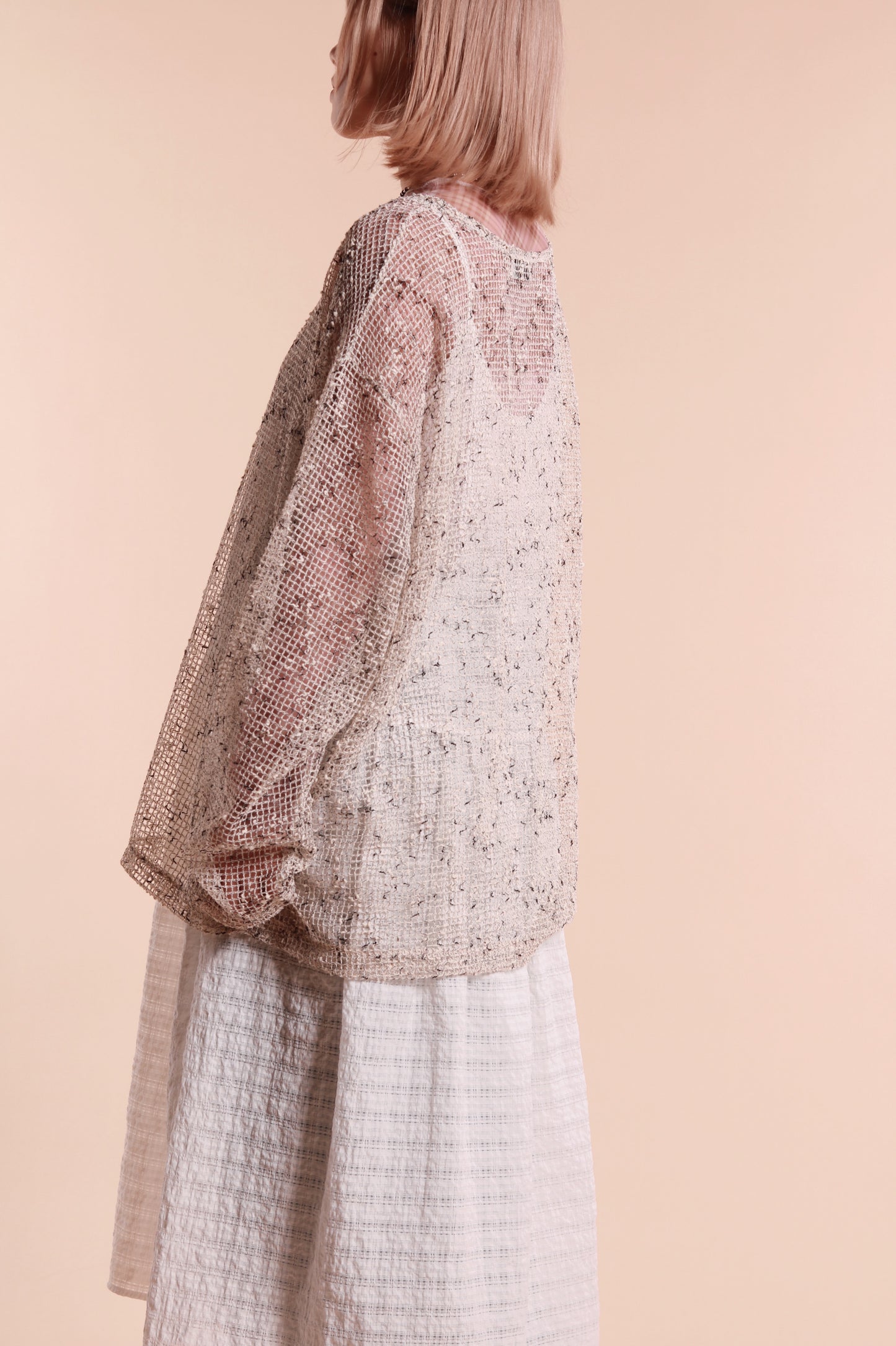 Oversized Net Top (Ivory)