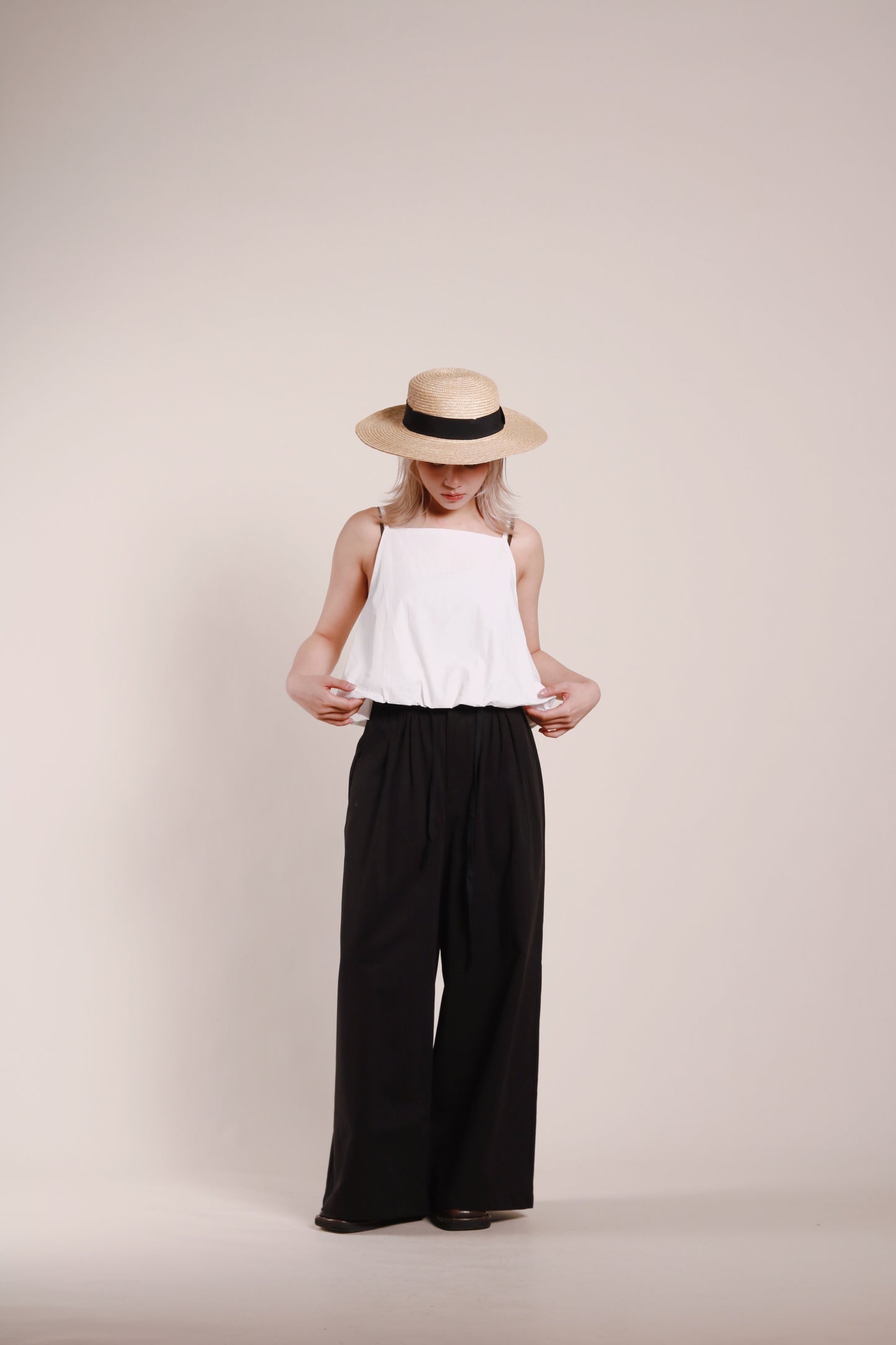 Renne Wide Leg Pants (Black)