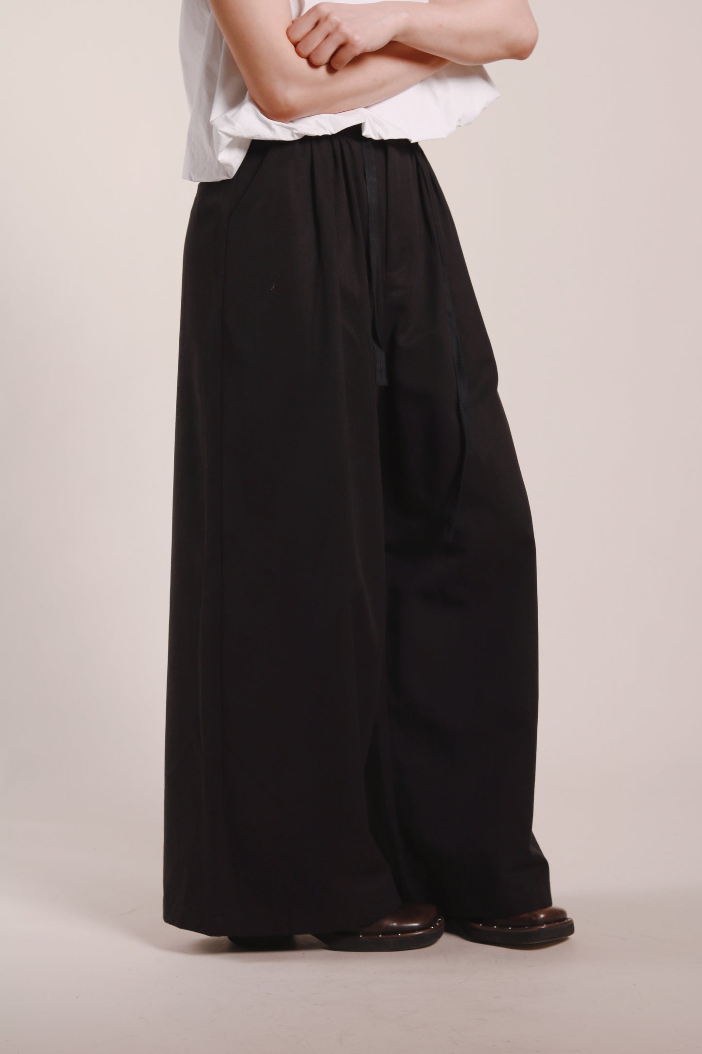 Renne Wide Leg Pants (Black)