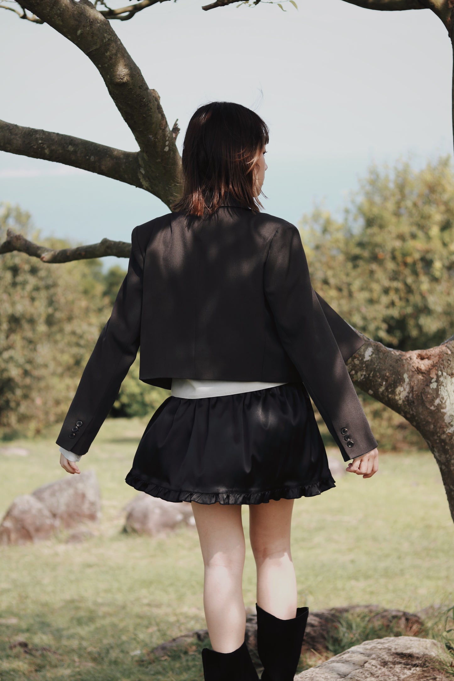 Doll Mini Ruffle Skirt (Black)