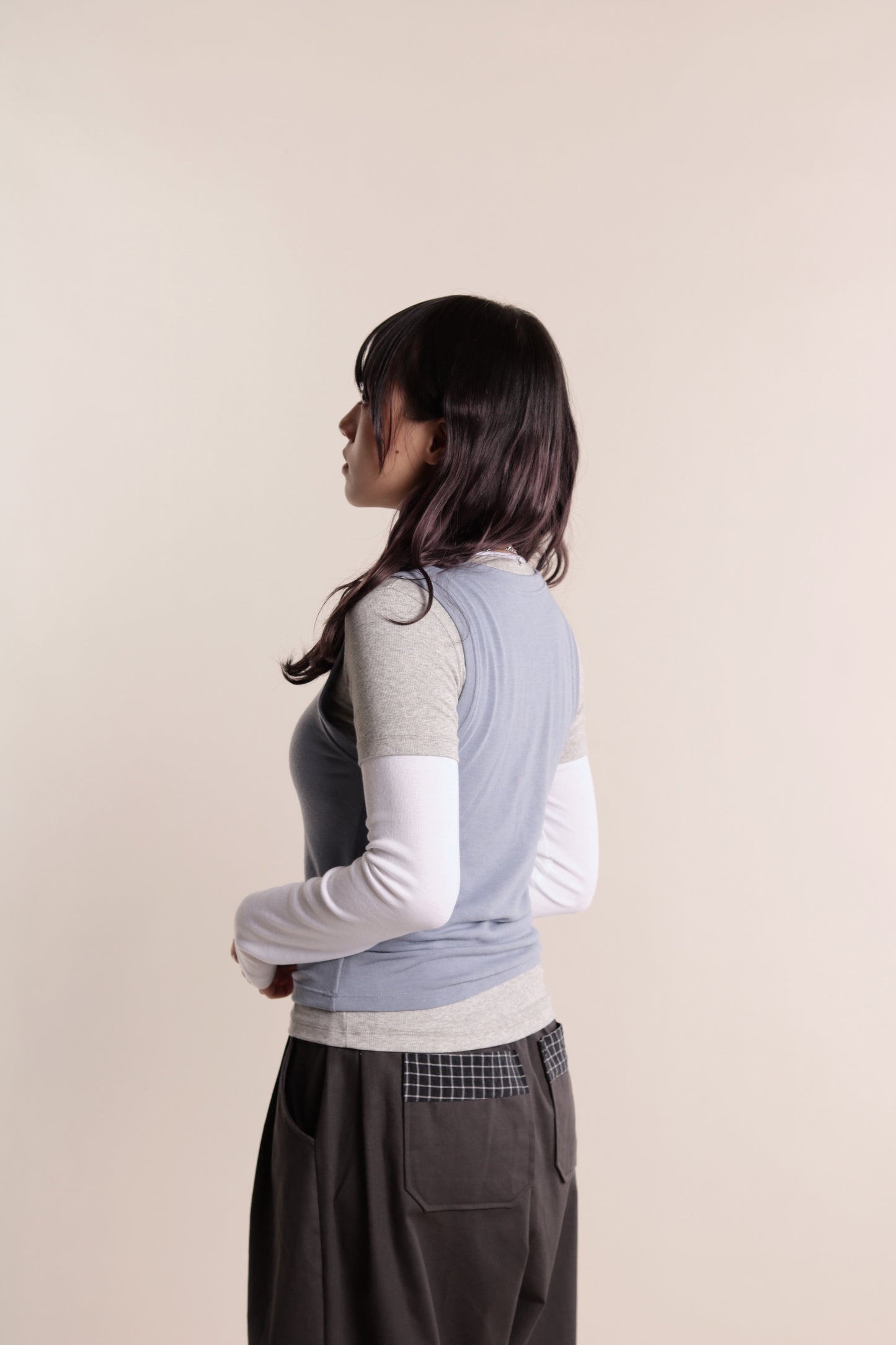 Aria Layered Top (Sky)