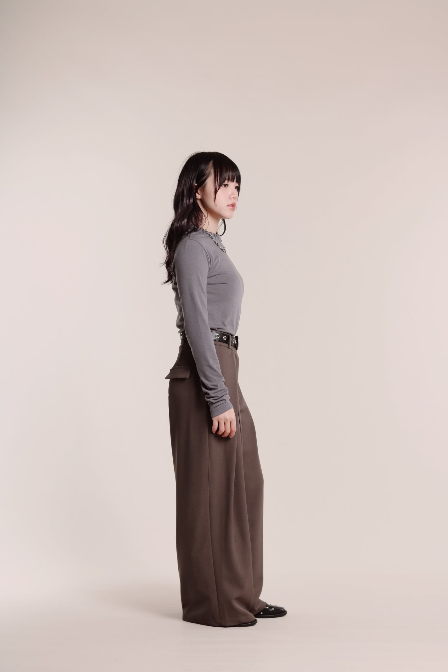 Spring Pleat Pants (Brown)