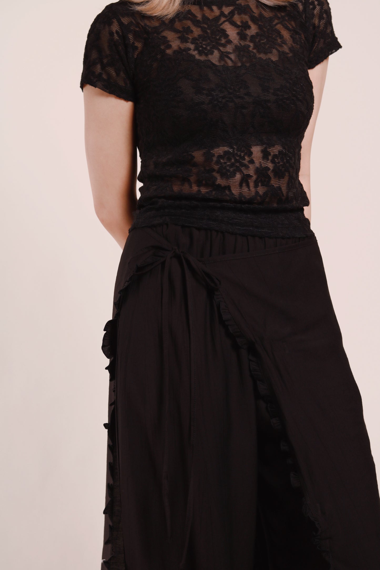 Wanda Layered Pants (Black)