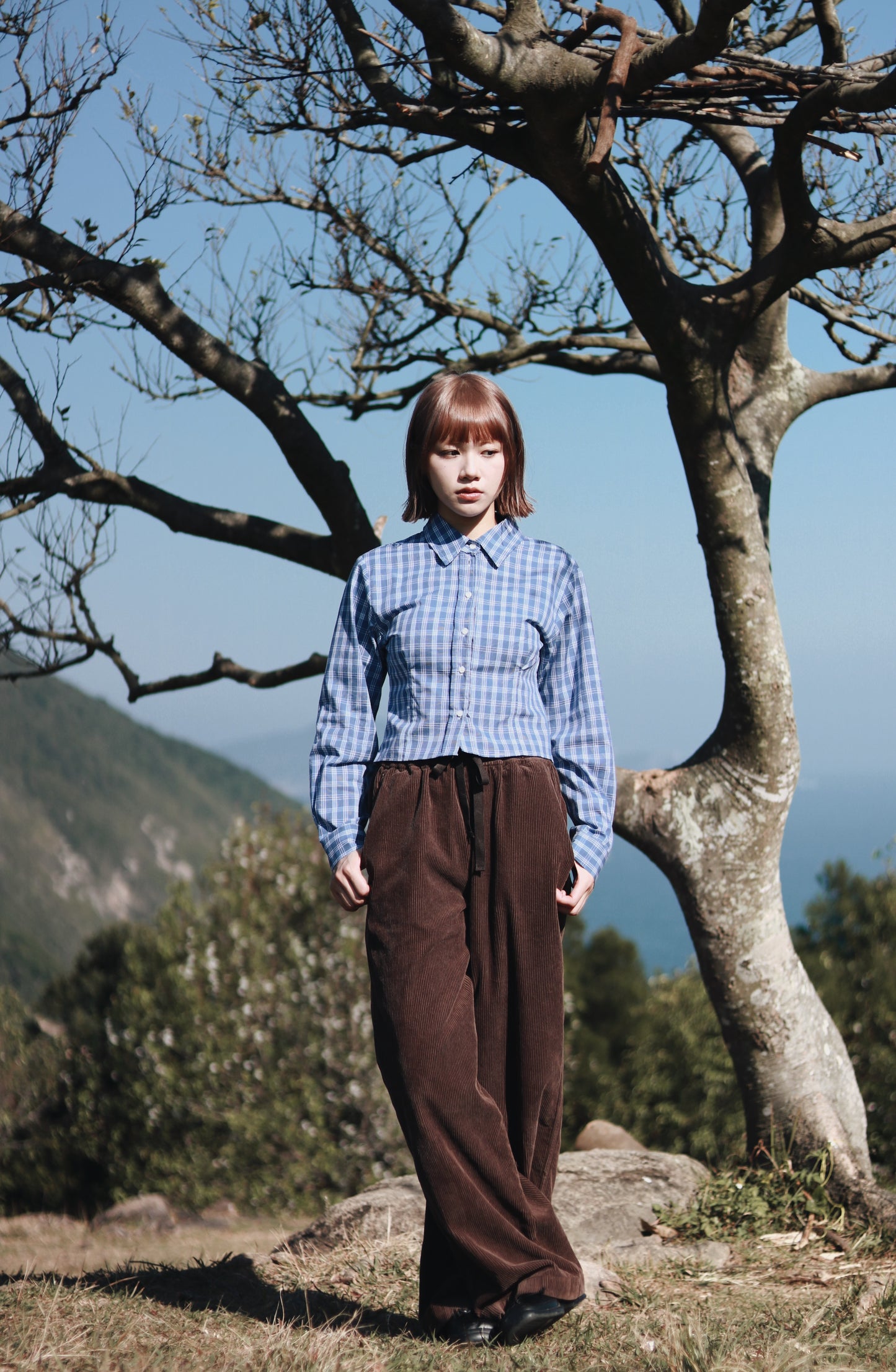 Cropped Shirt (Checkered)