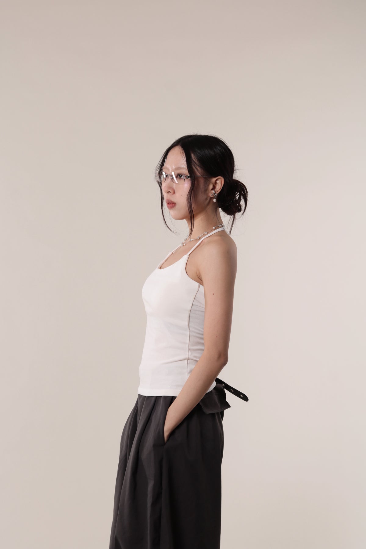 Halter Bra Top (White)