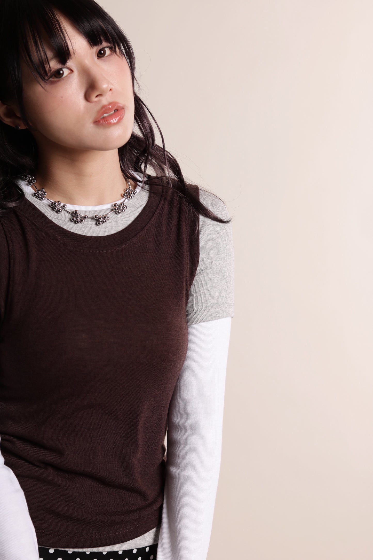 Aria Layered Top (Brown)
