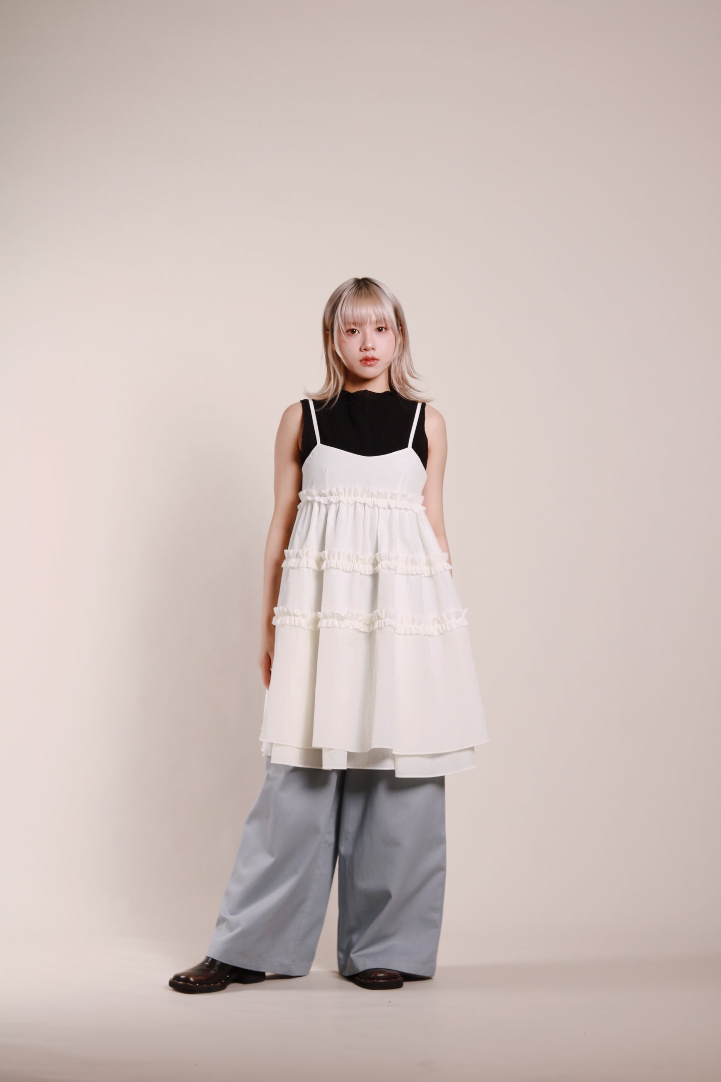 Doll Ruffle Dress (Ivory)