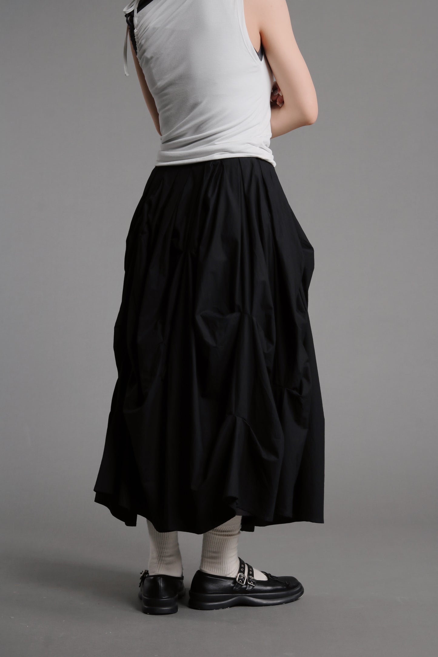 Doll Gathered Skirt (Black)