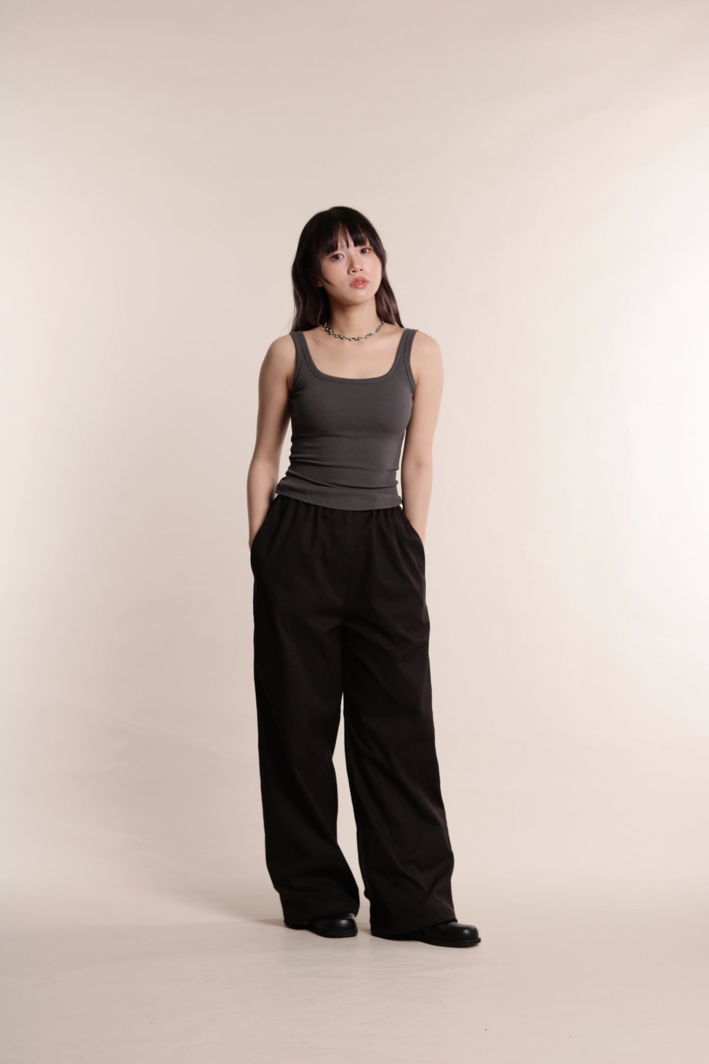 Square Neck Bra Top (Charcoal)