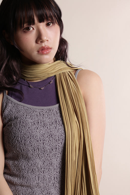 Breeze Pleated Scarf (Mustard)
