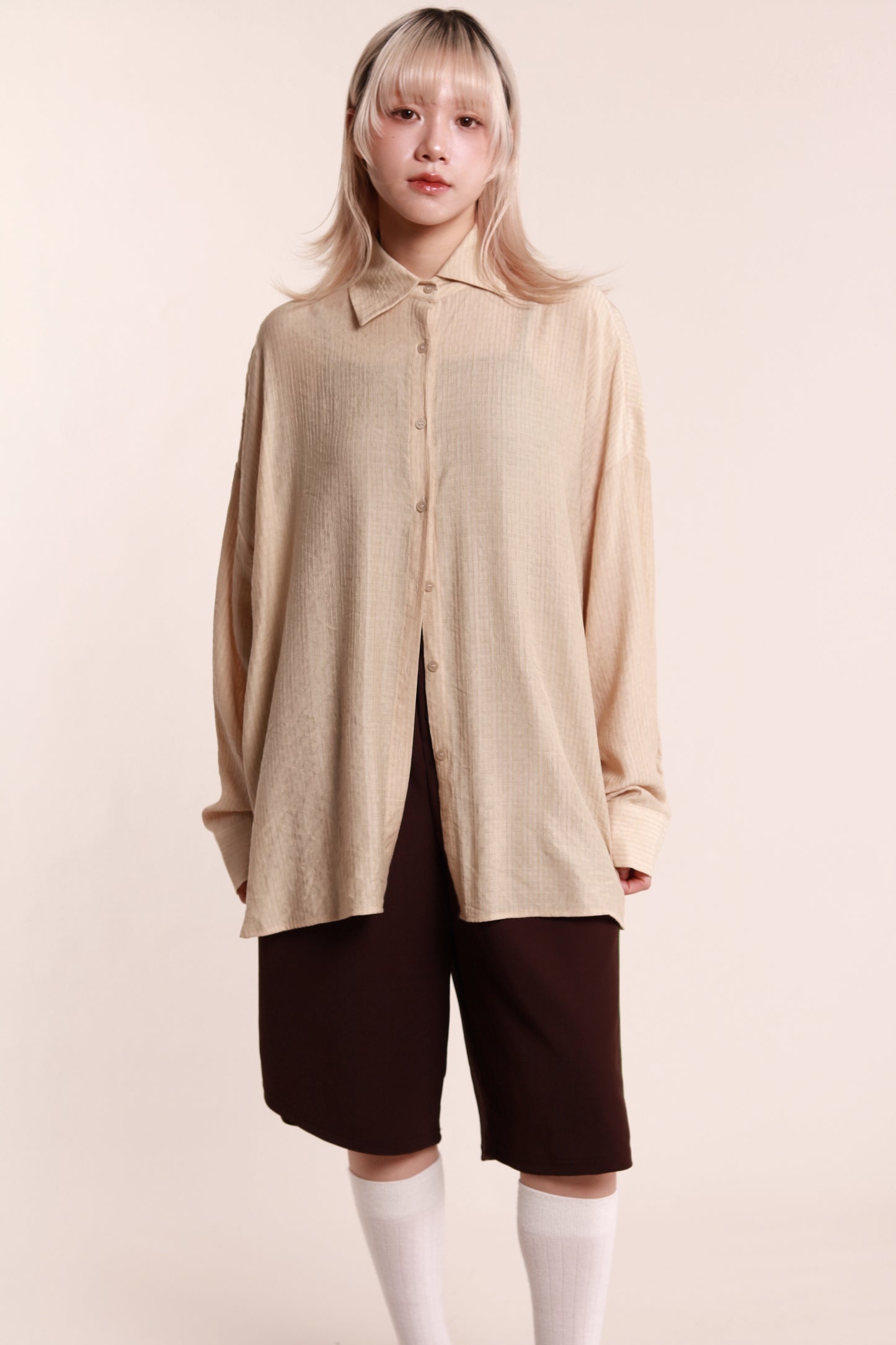 Softy Oversize Shirt (Beige)