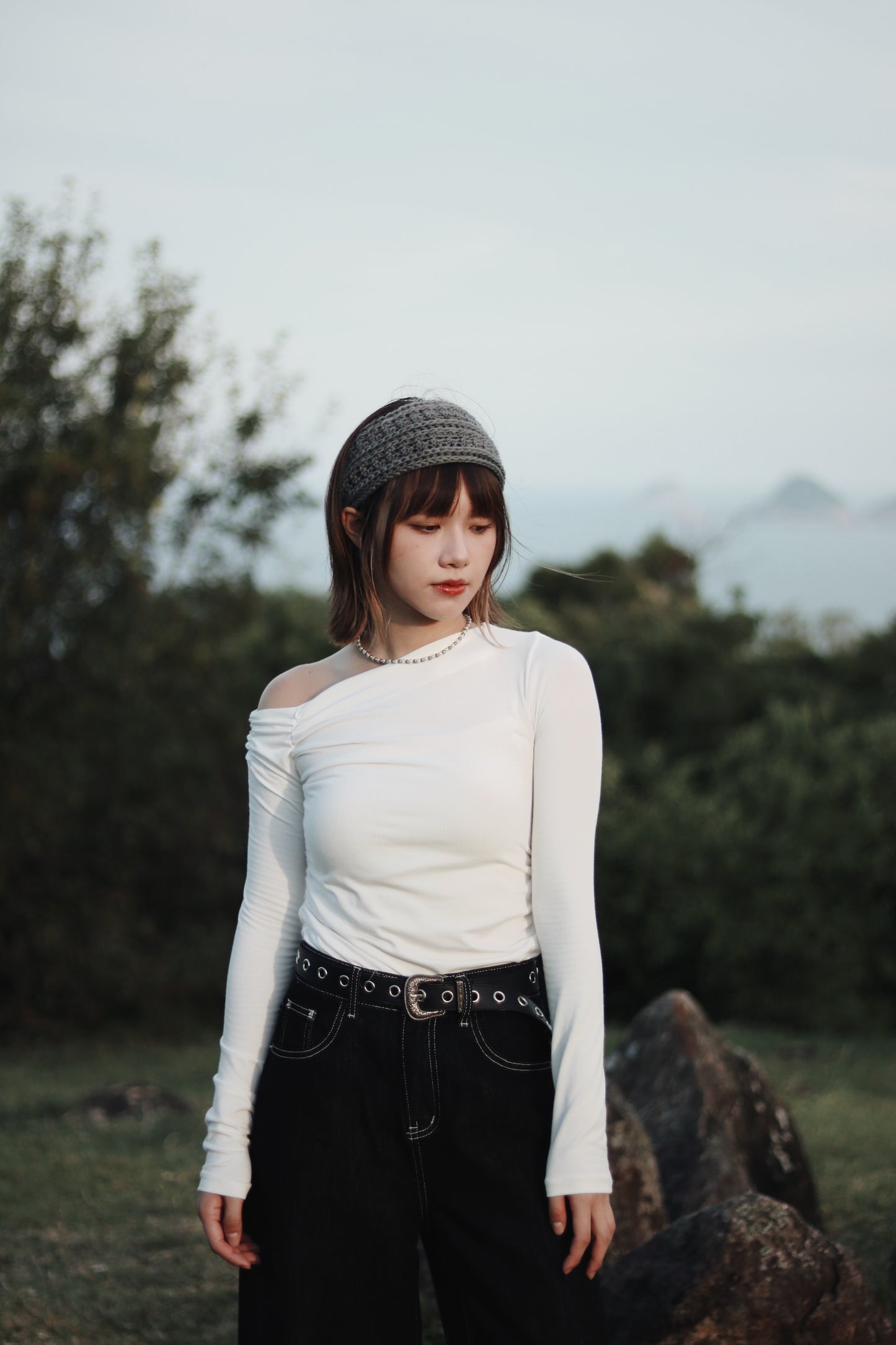 Ribbon Headband (Black/Brown/Grey/Ivory/Pink)