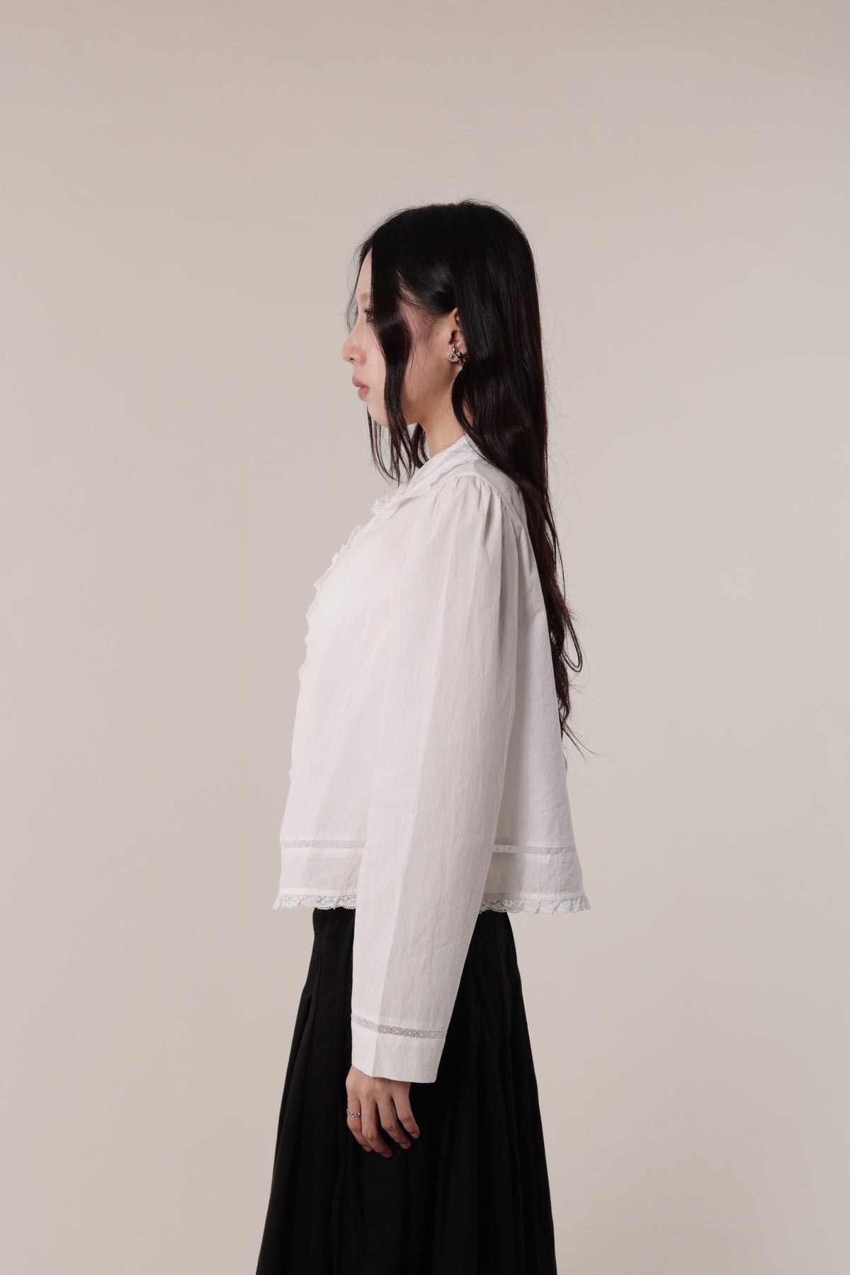 Retro Lace Shirt (White)