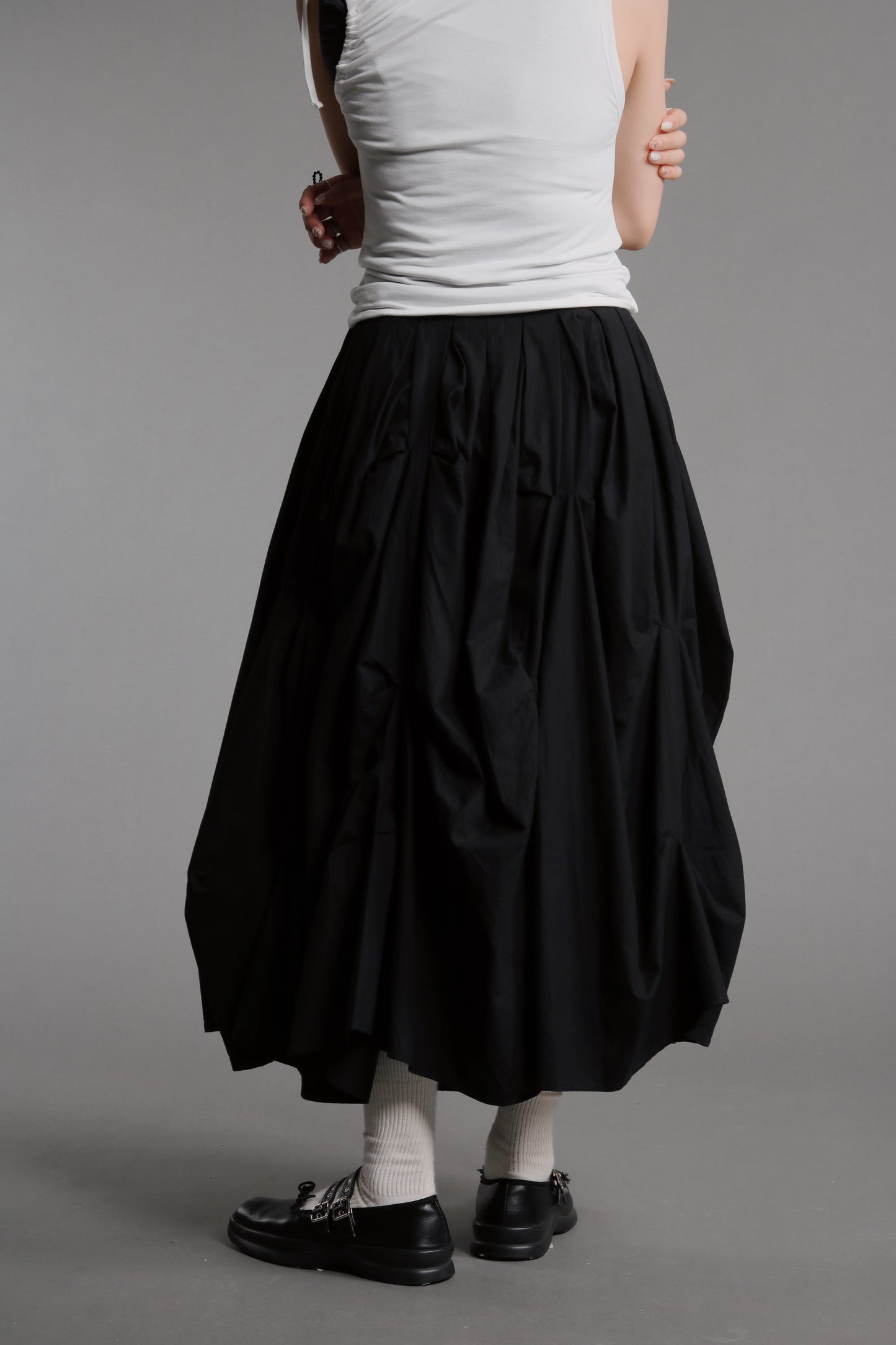 Doll Gathered Skirt (Black)