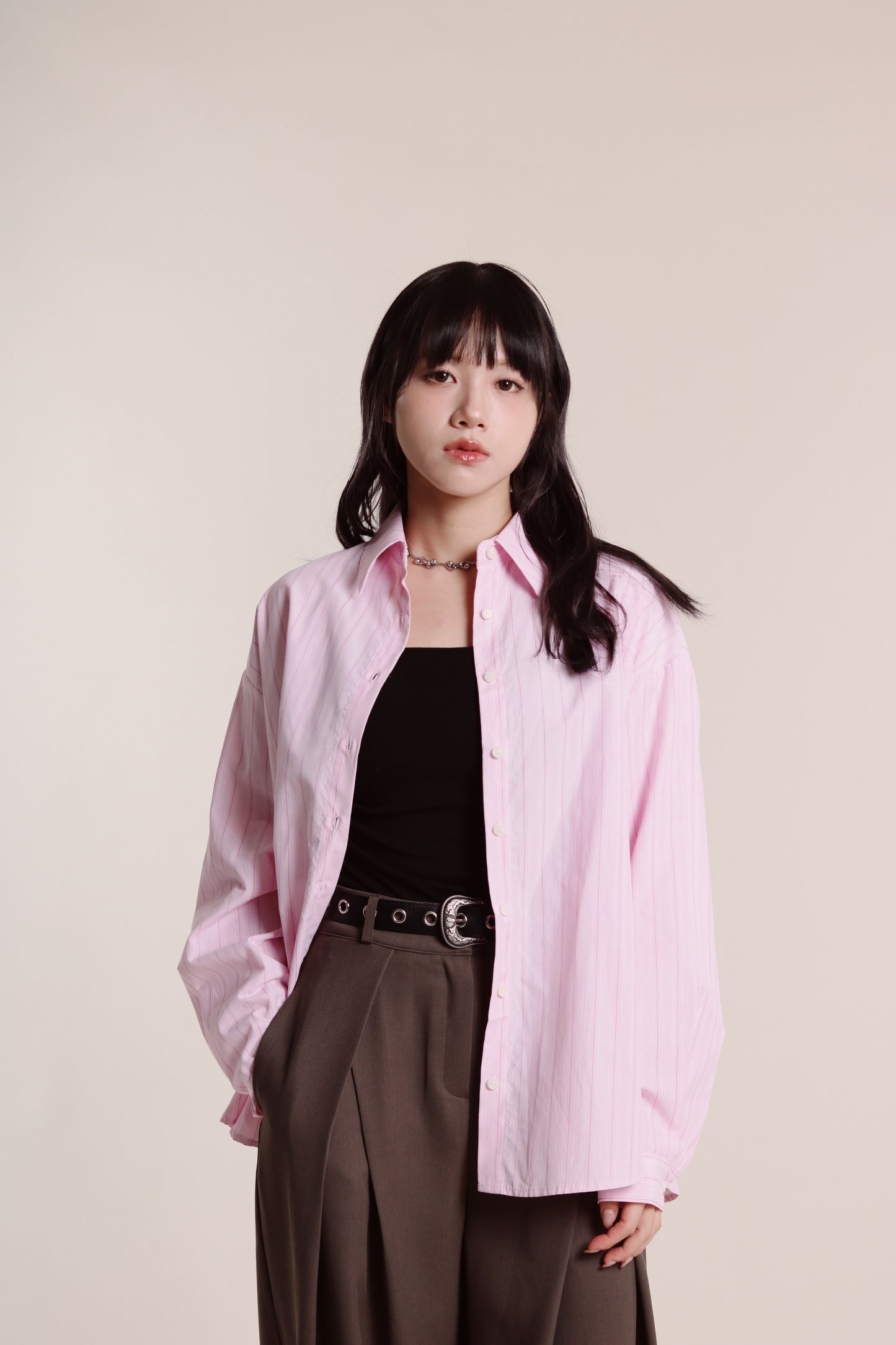 Spring Striped Shirt (Pink)