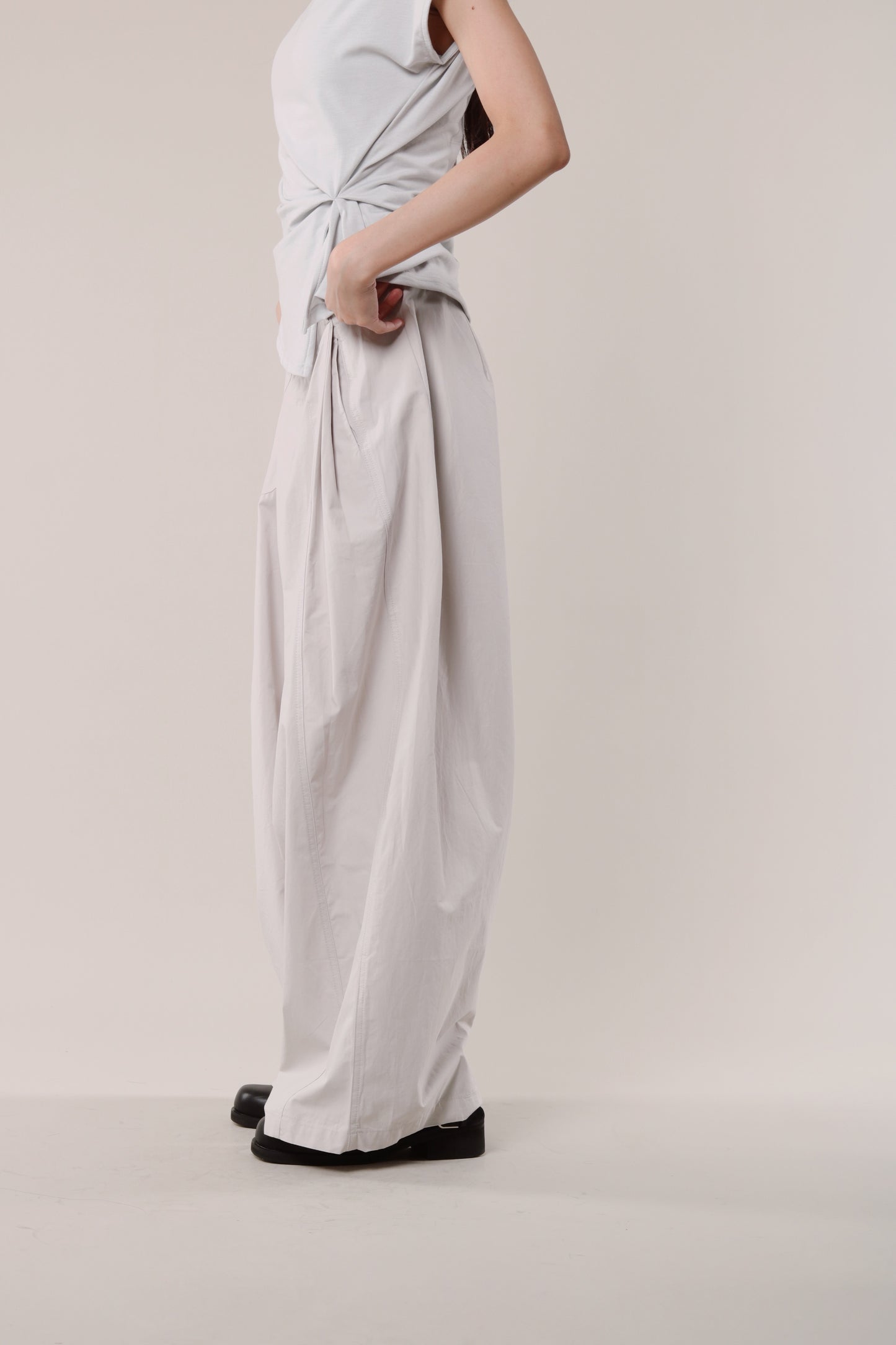 Wide Leg Pants (Light Grey)