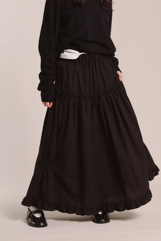 Gathered Skirt (Black)