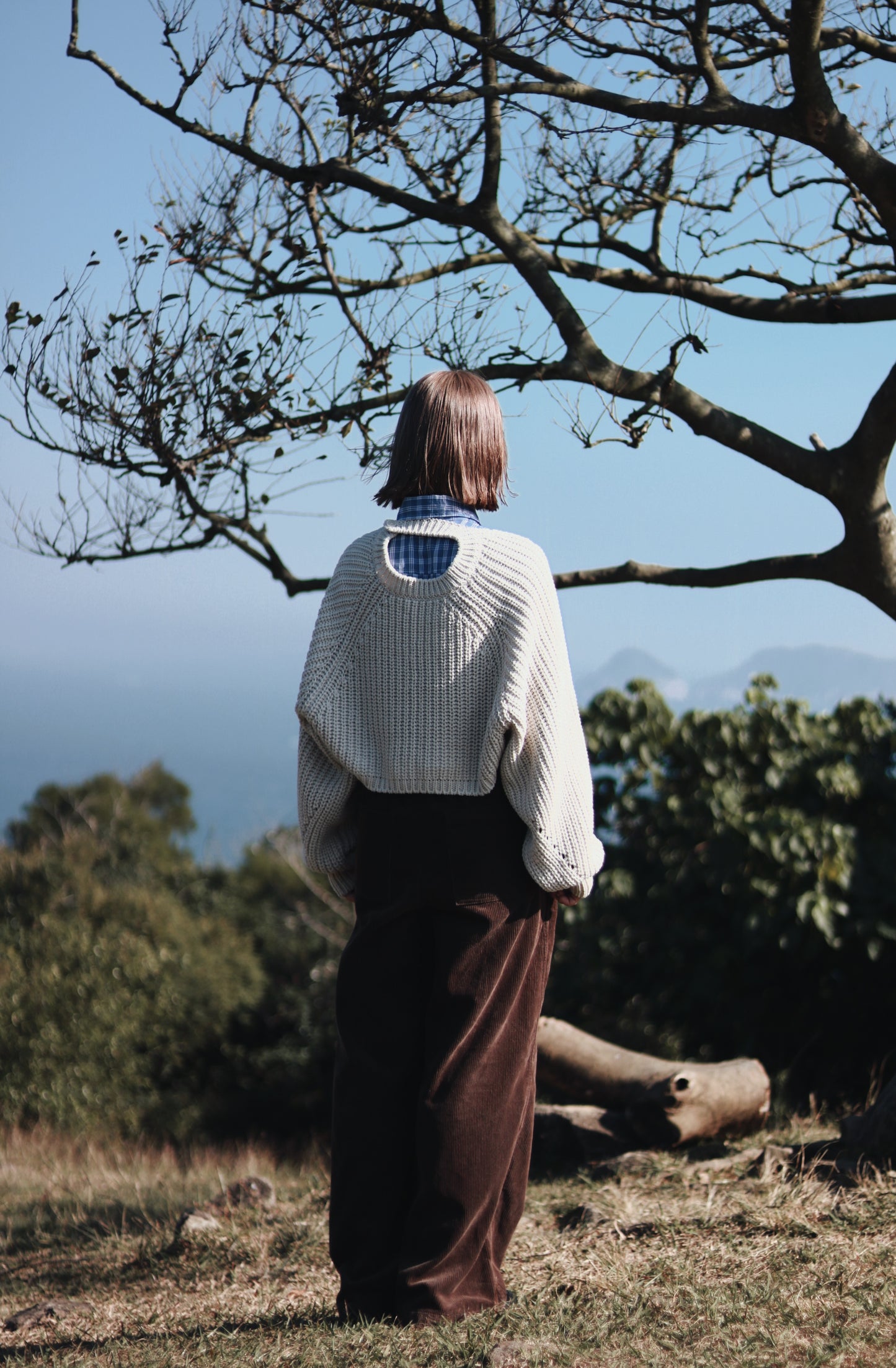 Puff Sleeve Cardigan (Ivory)